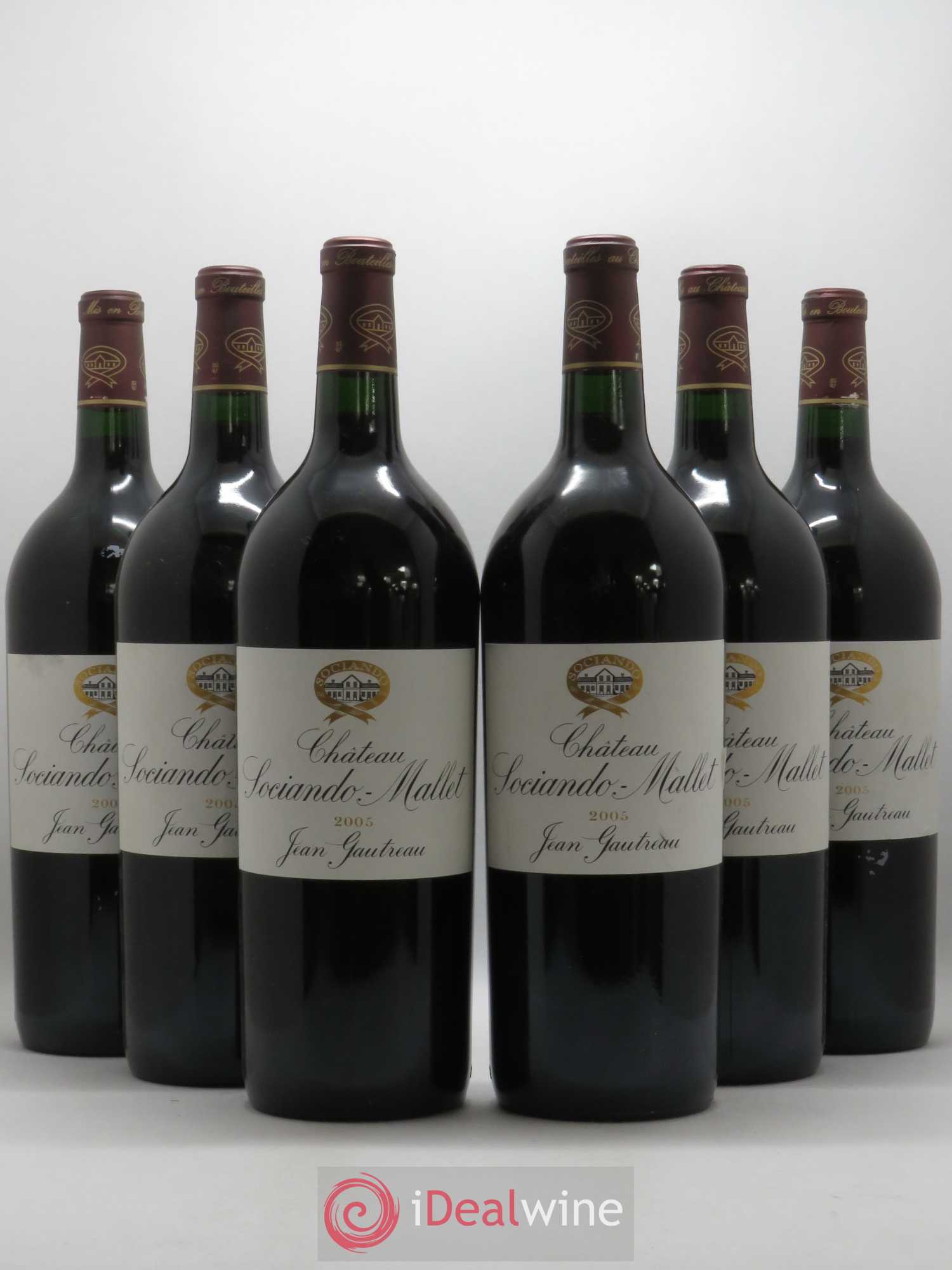 Château Sociando Mallet 2005 - Lot de 6 magnums - 0