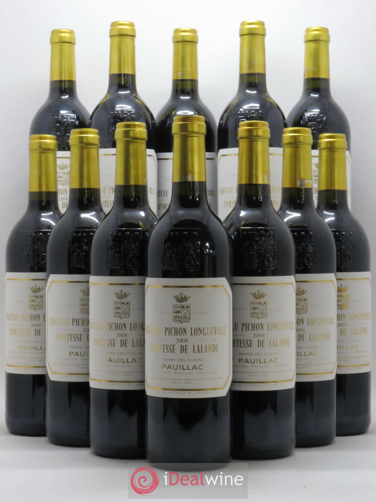 Château Pichon Longueville Comtesse de Lalande 2ème Grand Cru Classé 2008 - Lot de 12 bouteilles - 0