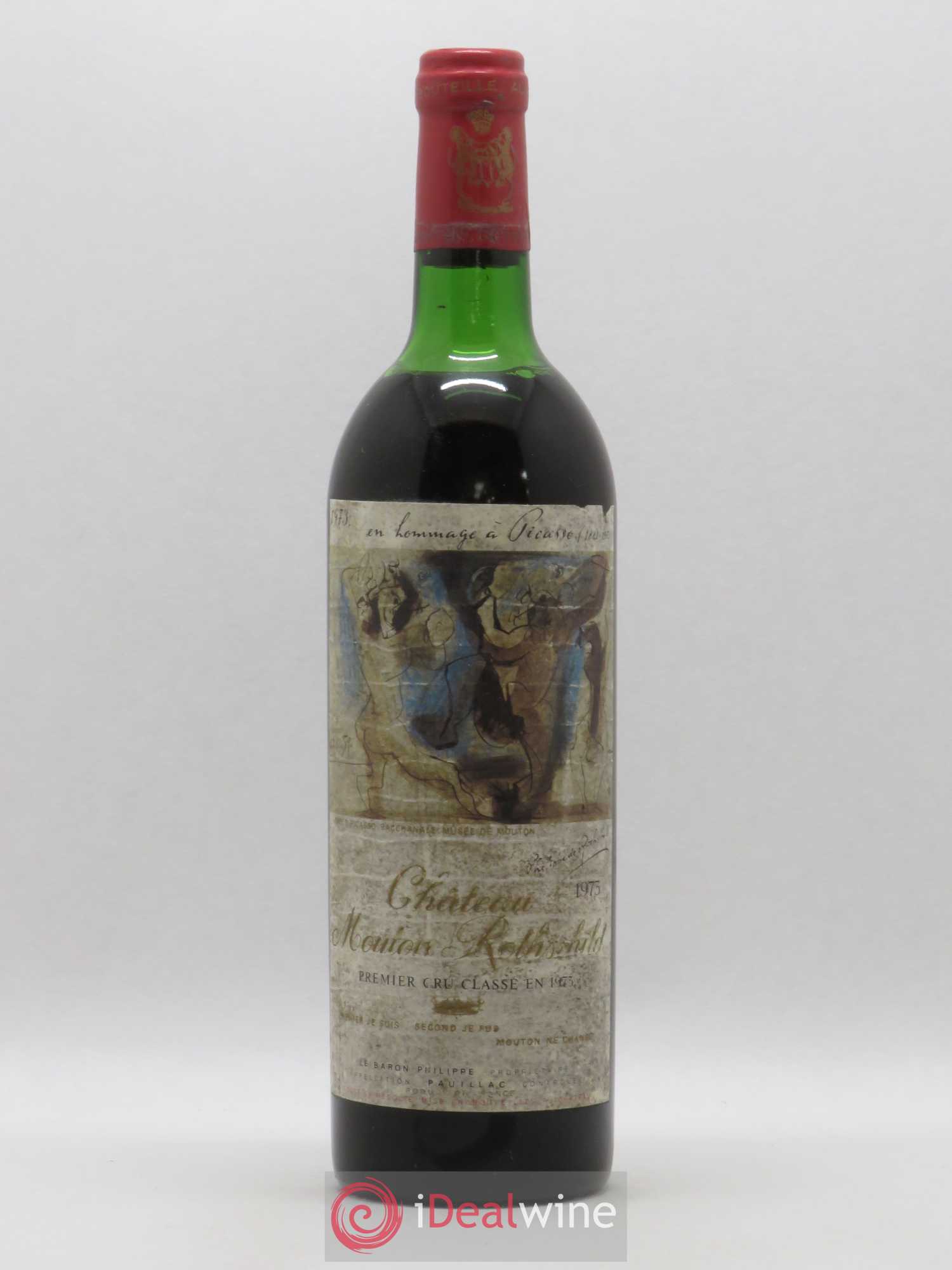 Château Mouton Rothschild 1er Grand Cru Classé 1973 - Lot de 1 bouteille - 0