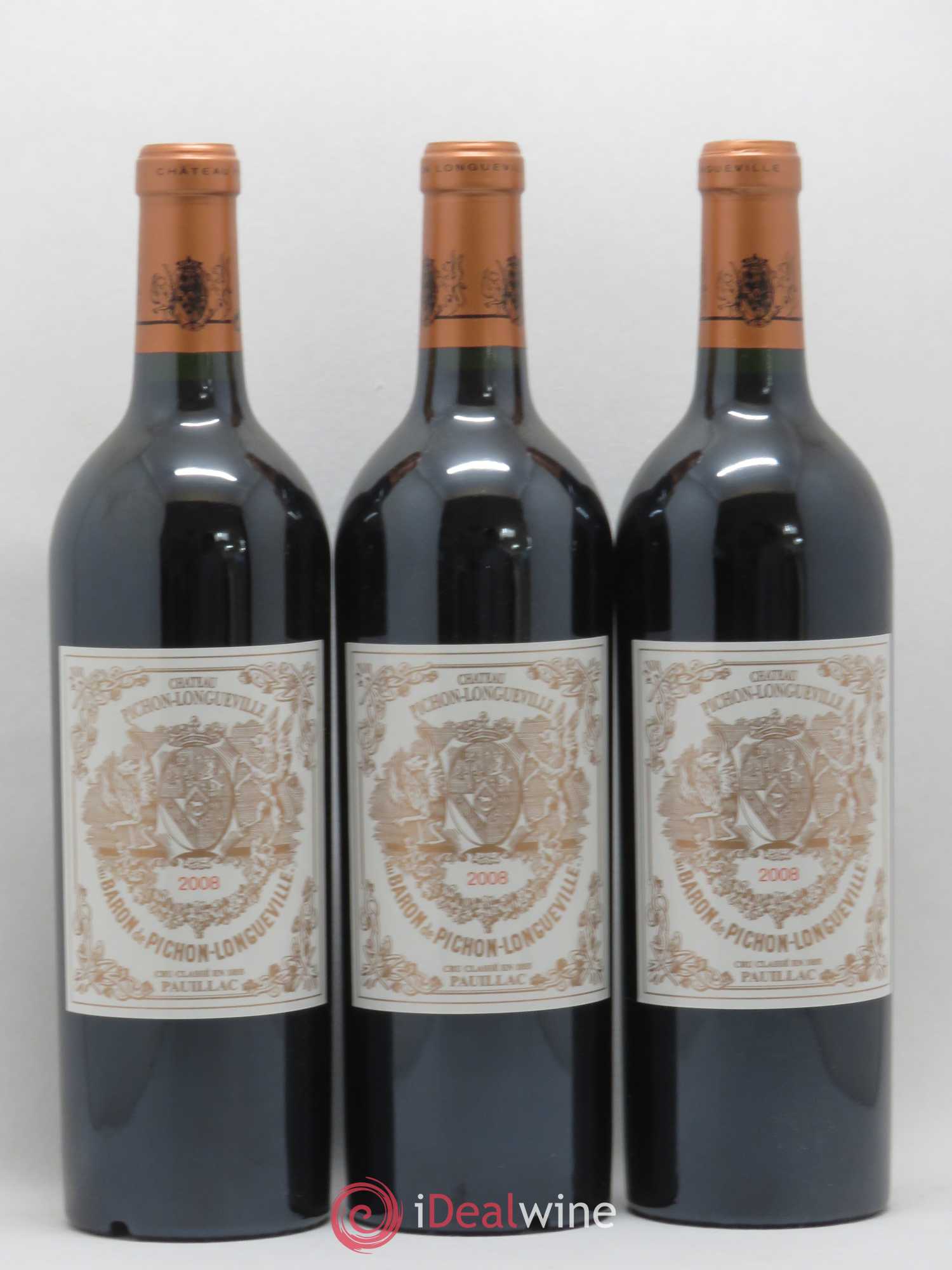 Pichon Longueville Baron 2ème Grand Cru Classé 2008 - Lot de 12 bouteilles - 1