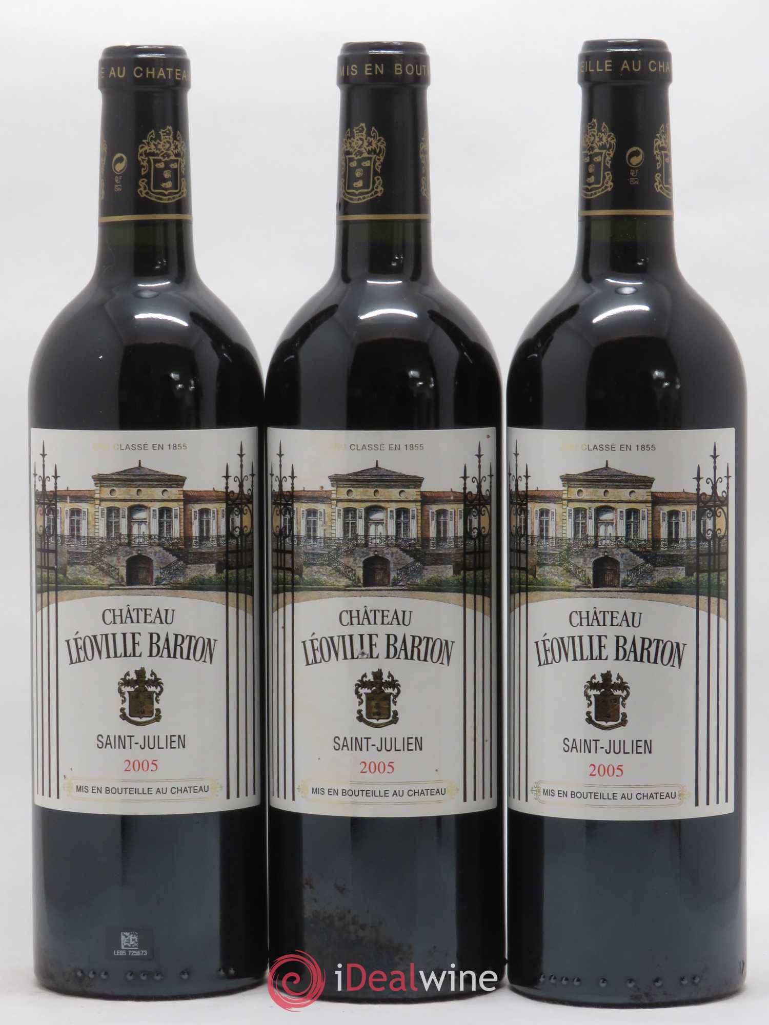 Château Léoville Barton 2ème Grand Cru Classé 2005 - Lot de 3 bouteilles - 0