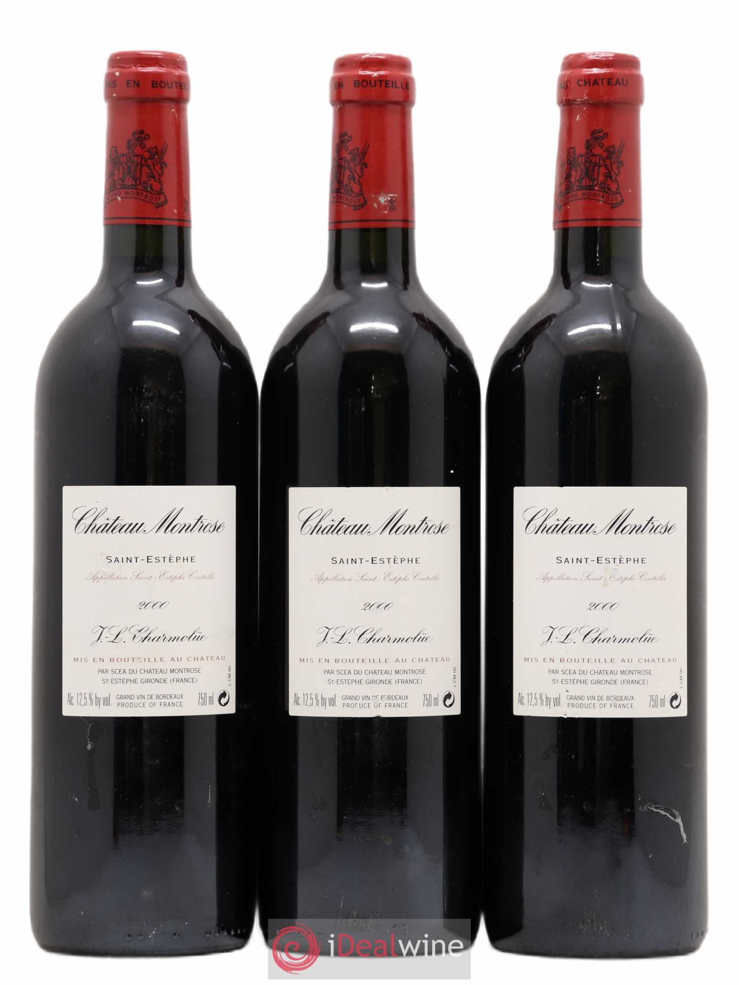 Château Montrose 2ème Grand Cru Classé 2000 - Lot de 3 bouteilles - 1