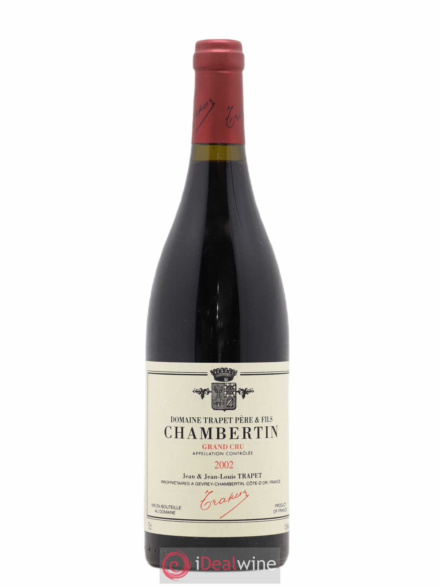 Chambertin Grand Cru Domaine Trapet 2002 - Lot de 1 bouteille - 0
