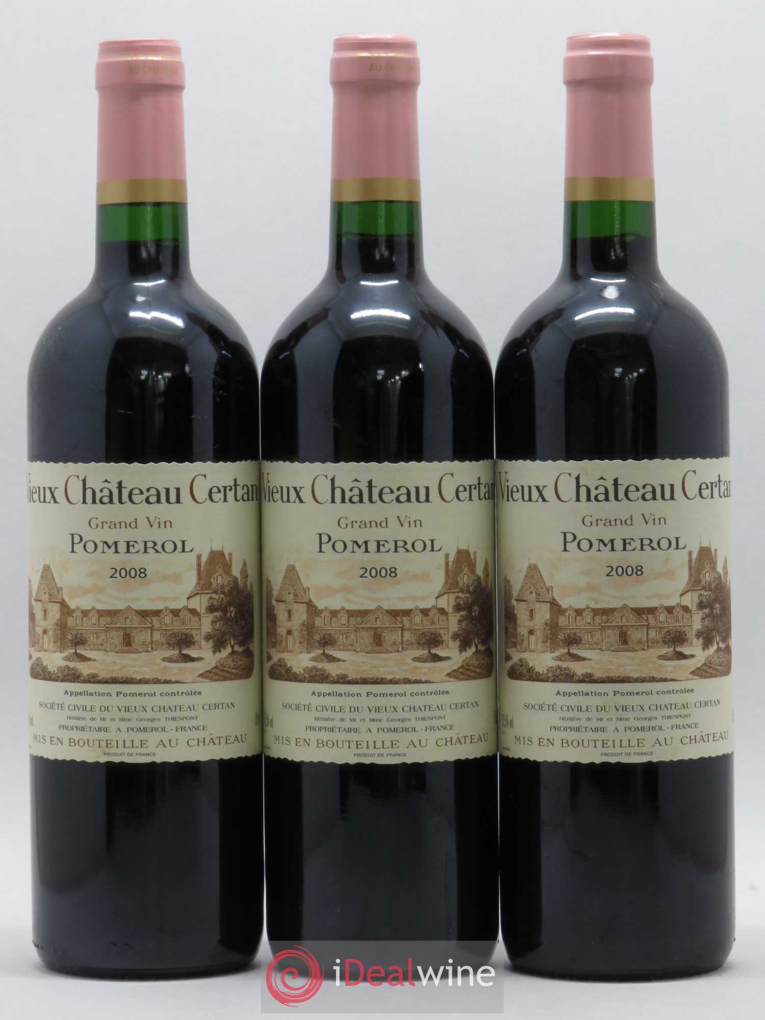 Vieux Château Certan 2008 - Lot de 3 bouteilles - 0