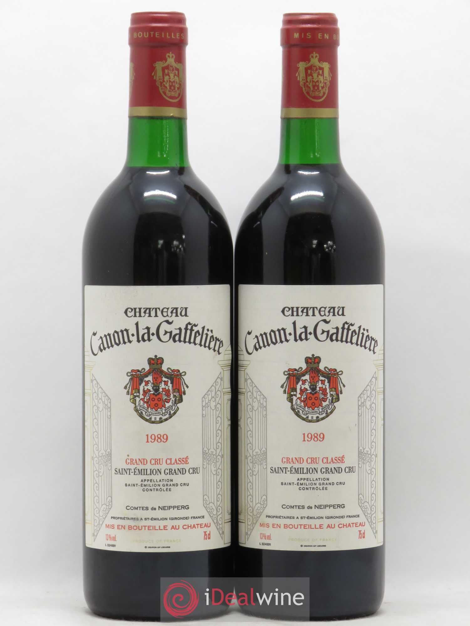 Château Canon la Gaffelière 1er Grand Cru Classé B 1989 - Lot de 2 bouteilles - 0