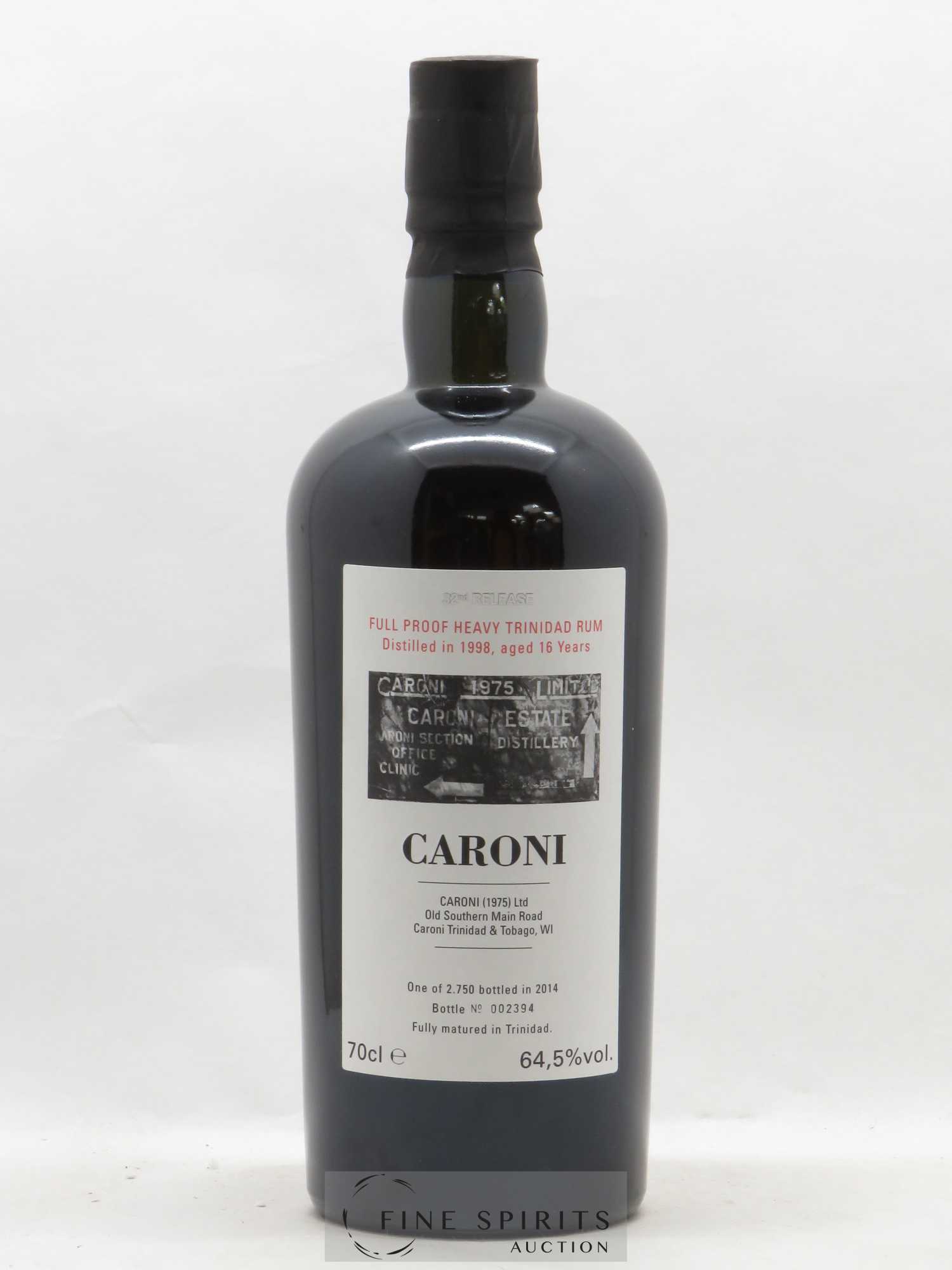 Caroni 16 years 1998 Velier Full Proof 32nd Release - One of 2750 - bottled 2014 - Lot de 1 bouteille - 1