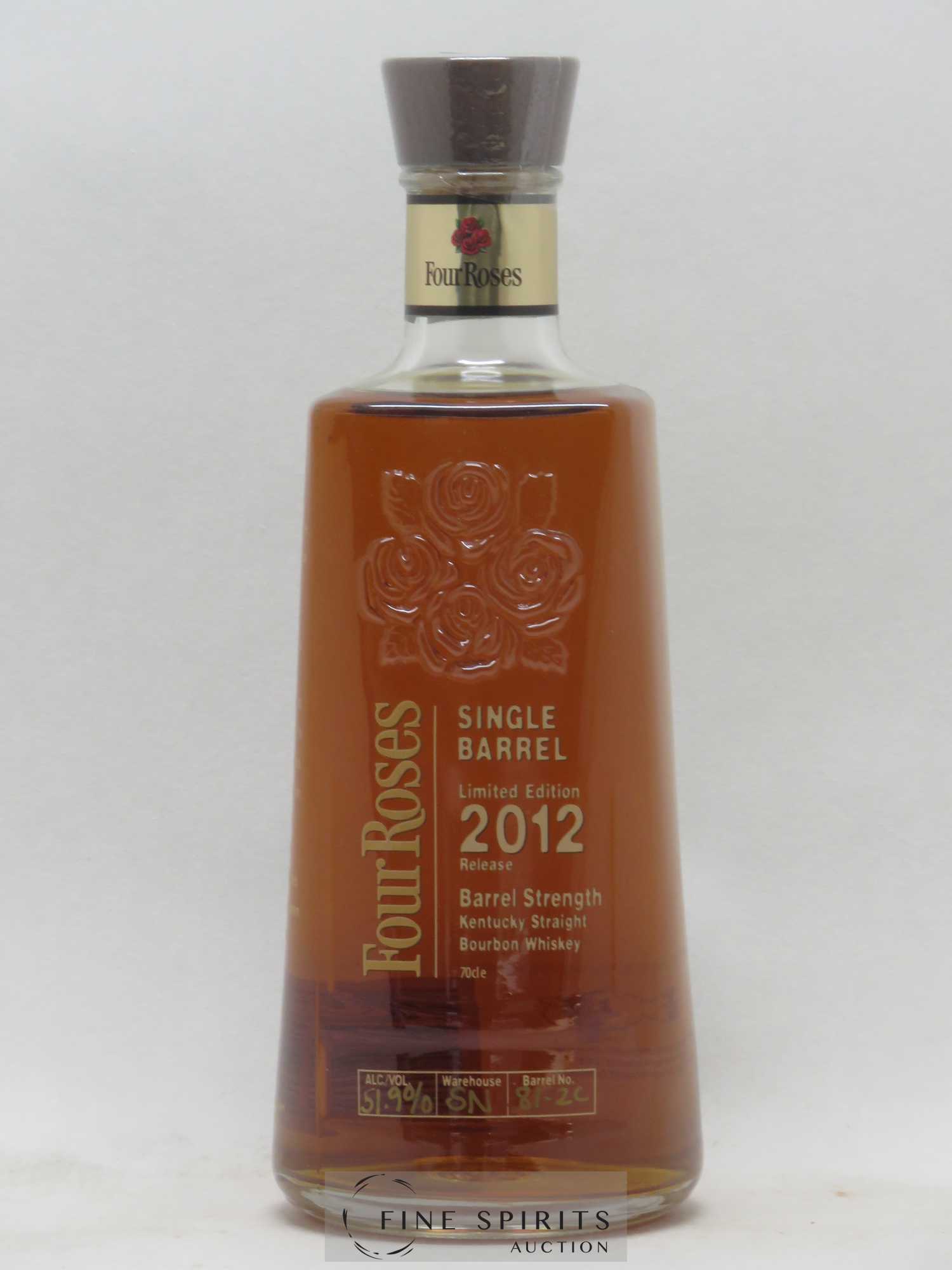 Four Roses 12 years Of. Single Barrel Barrel Strength n° 81-2E - One of 5178 - 2012 Release Limited Edition - Lot de 1 bouteille - 0
