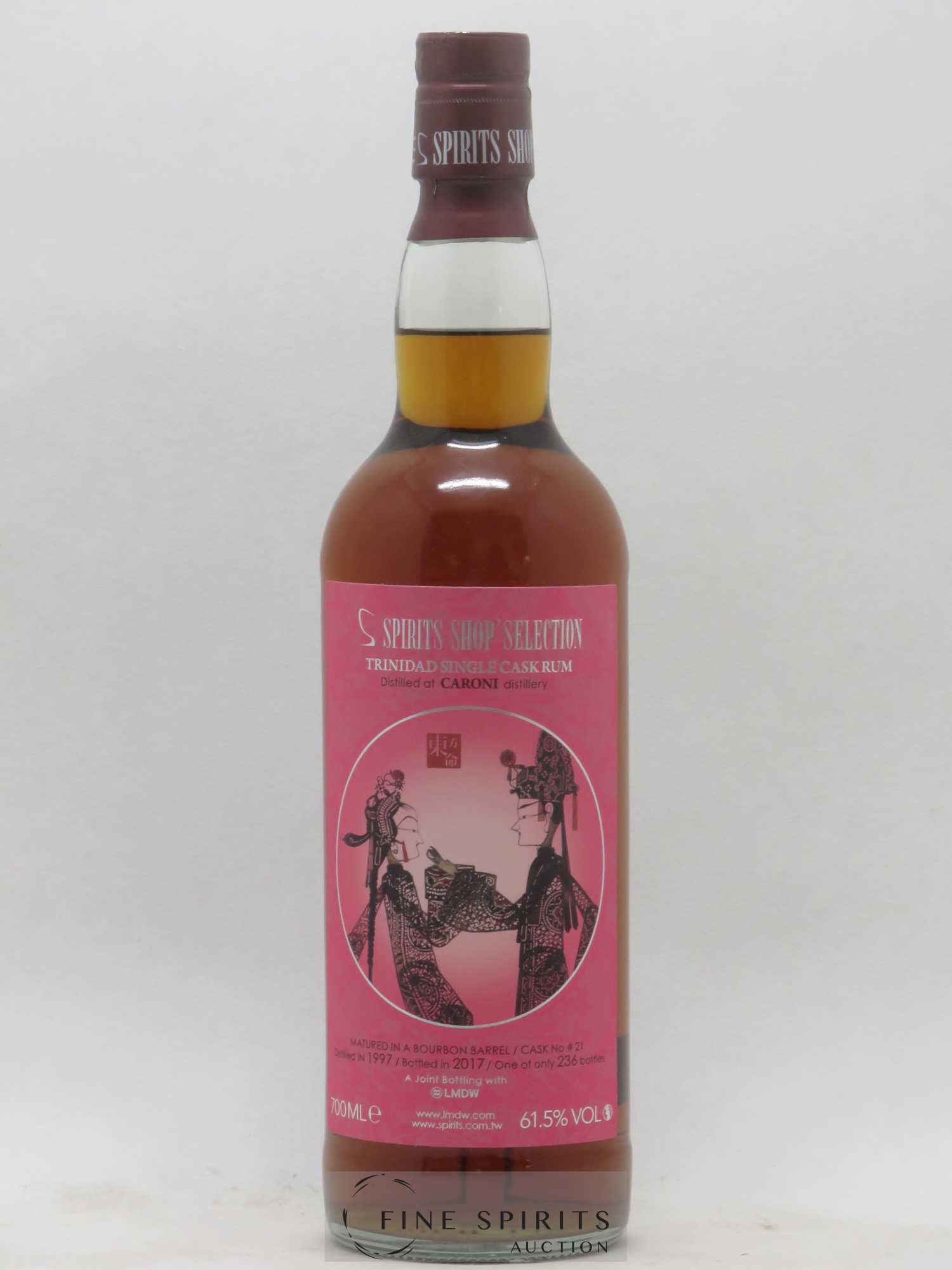 Caroni 1997 Of. Spirits Shop' Selection Bourbon Barrel Cask n°21 - One of 236 - bottled 2017 Joint bottling with LMDW - Lot de 1 bouteille - 0