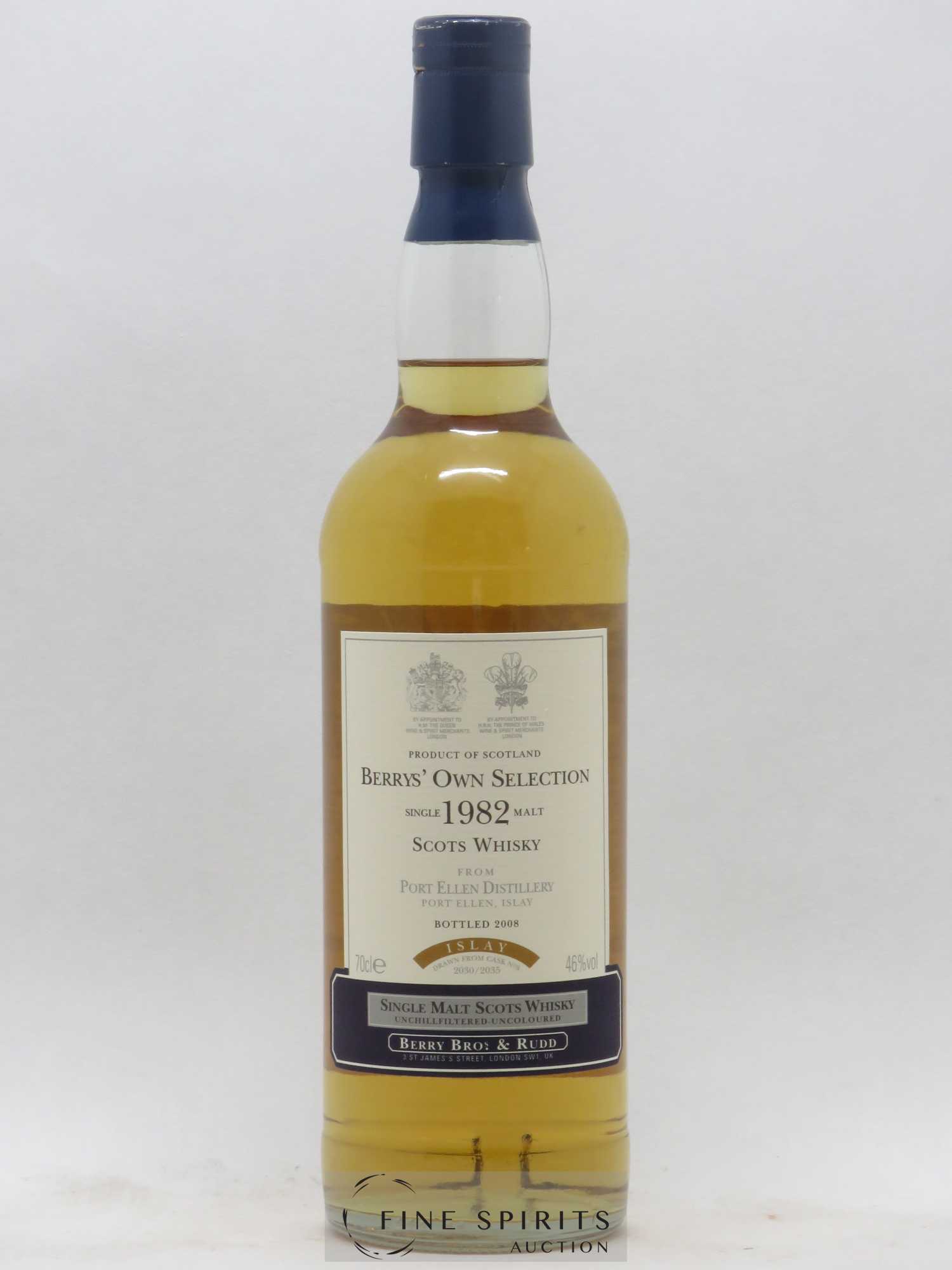 Port Ellen 1982 Berry Bros & Rudd Casks n°2030-2035 - bottled 2008 Berry's Own Selection - Posten von 1 Flasche - 0