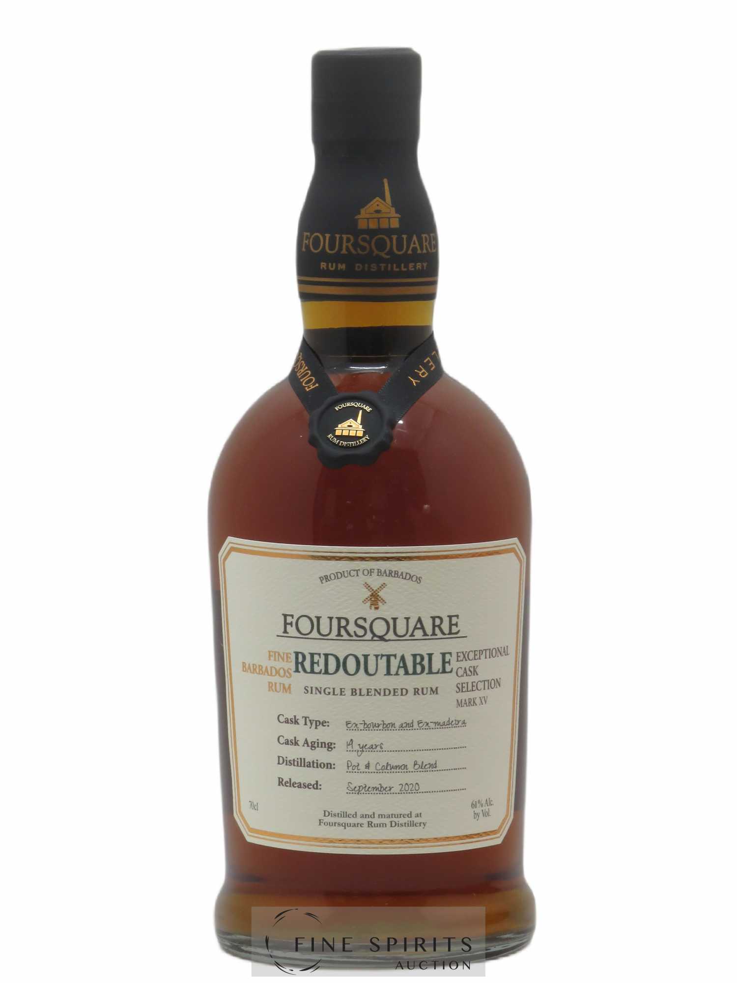 Foursquare 14 years Of. Redoutable Ex-Bourbon & Ex-Madeira Casks - bottled 2020 Exceptional Cask Selection Mark XV - Lot de 1 bouteille - 0