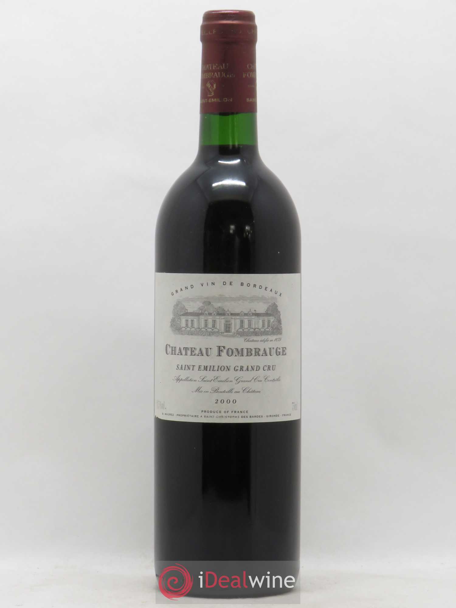 Château Fombrauge Grand Cru Classé 2000 - Lot de 1 bouteille - 0