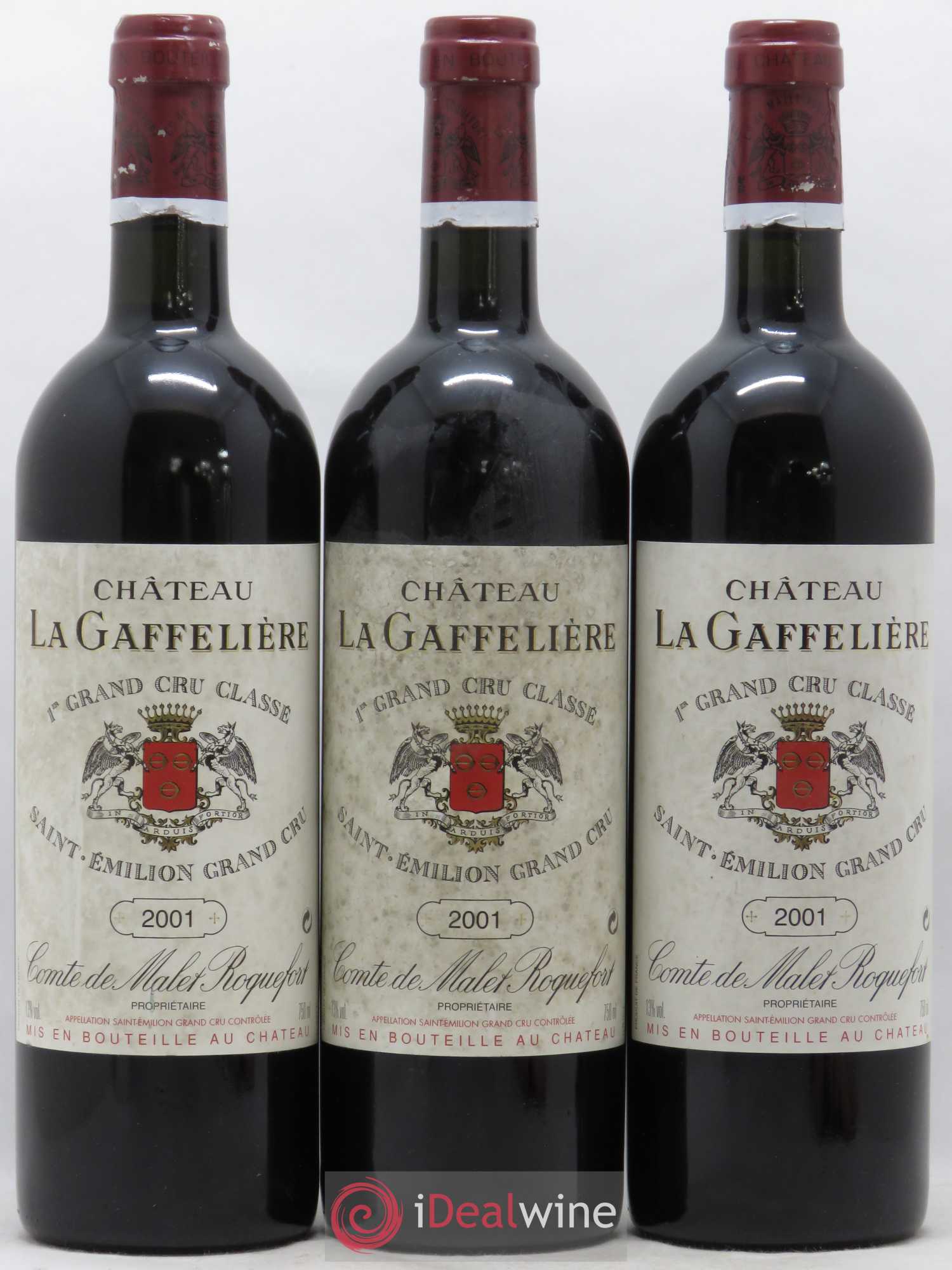 Château la Gaffelière 1er Grand Cru Classé B 2001 - Lot de 3 bouteilles - 0