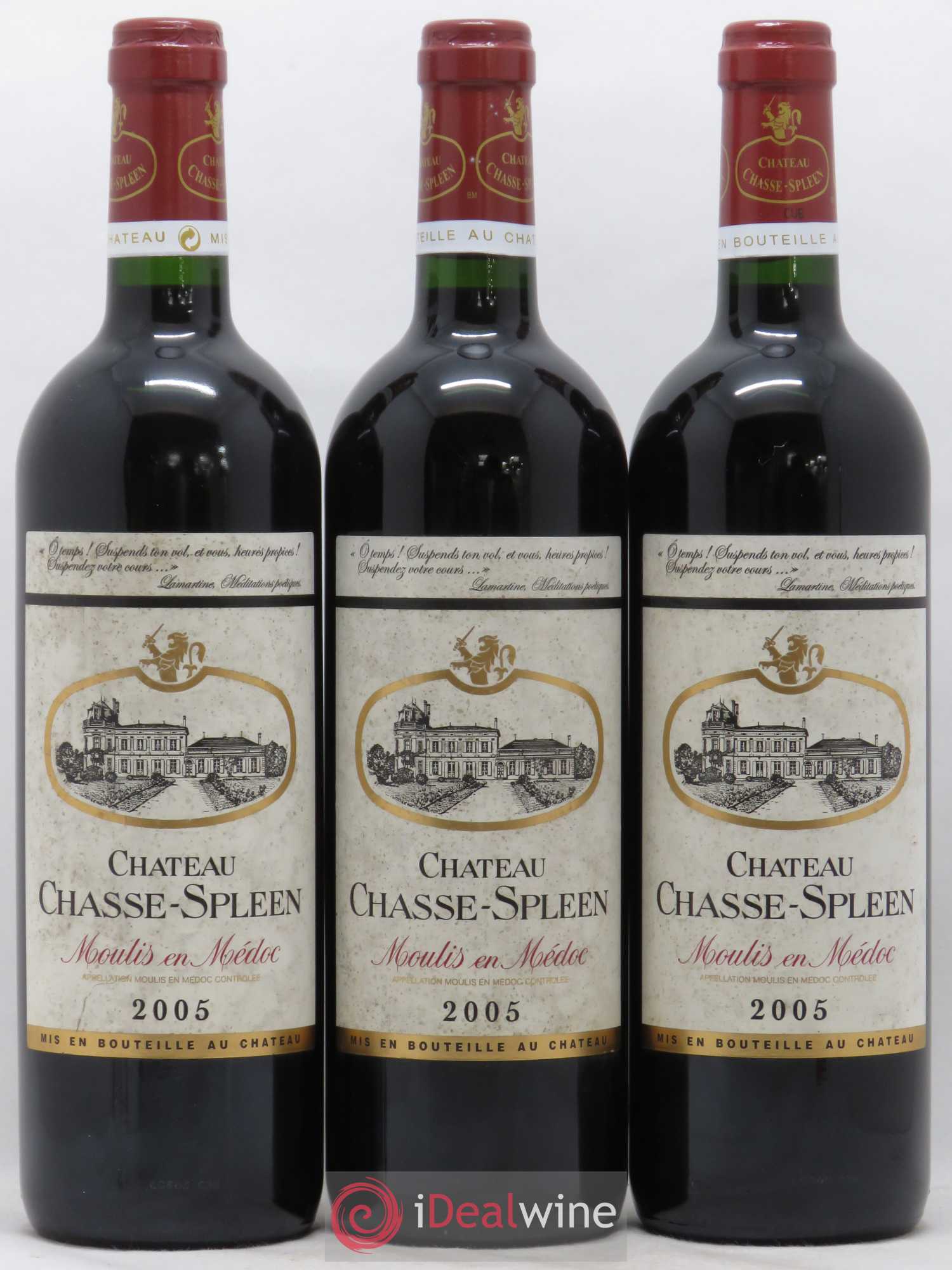 Château Chasse Spleen 2005 - Lot de 3 bouteilles - 0