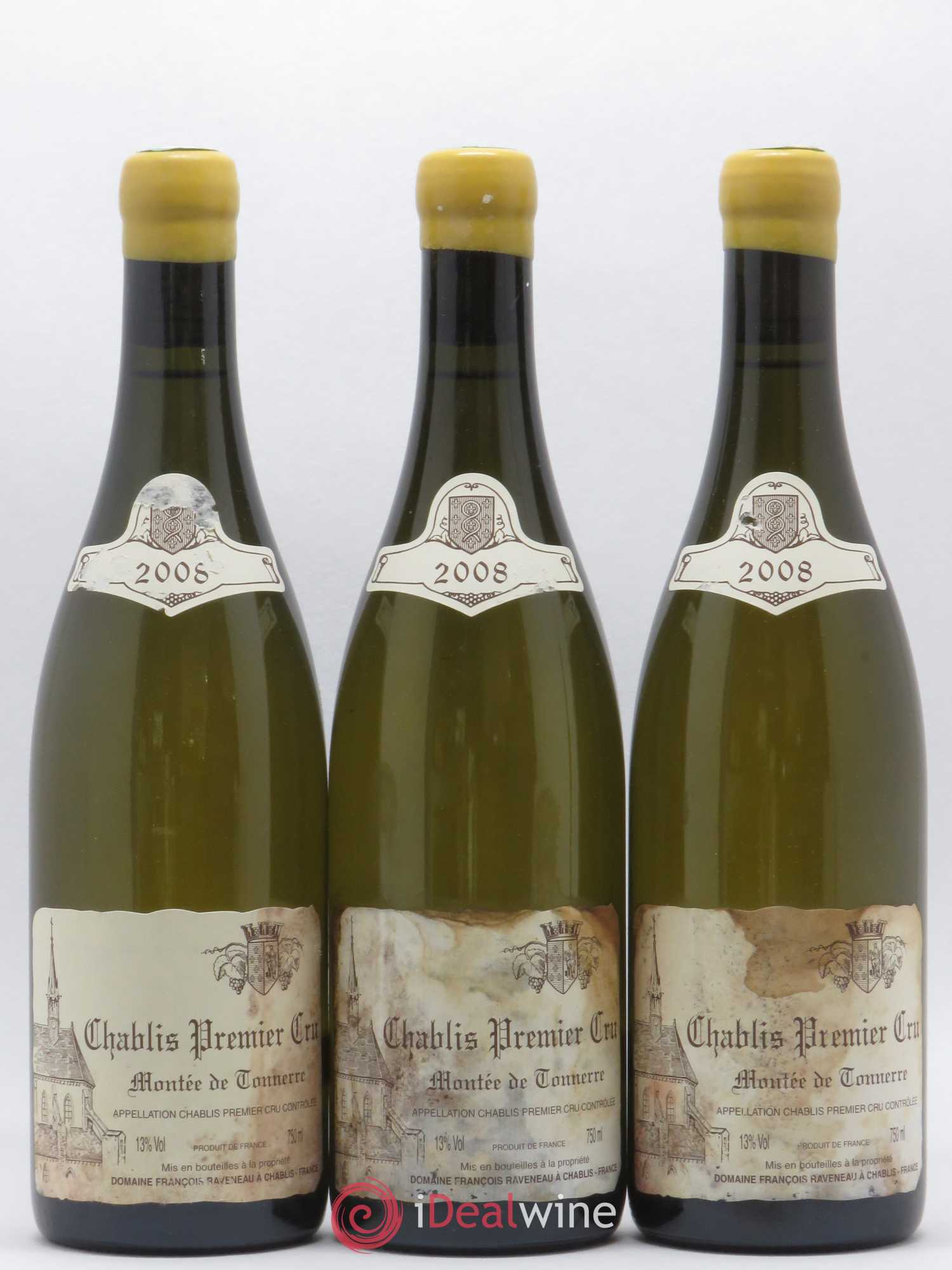 Chablis 1er Cru Montée de Tonnerre Raveneau (Domaine) 2008 - Lot de 3 bouteilles - 0
