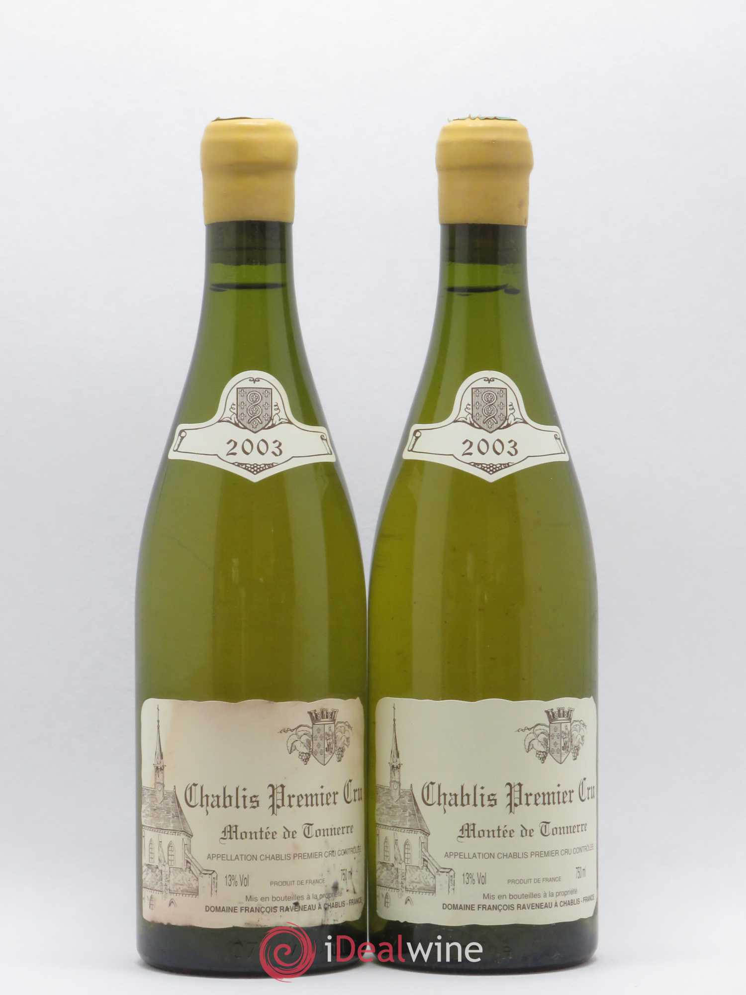 Chablis 1er Cru Montée de Tonnerre Raveneau (Domaine) 2003 - Lot de 2 bouteilles - 0