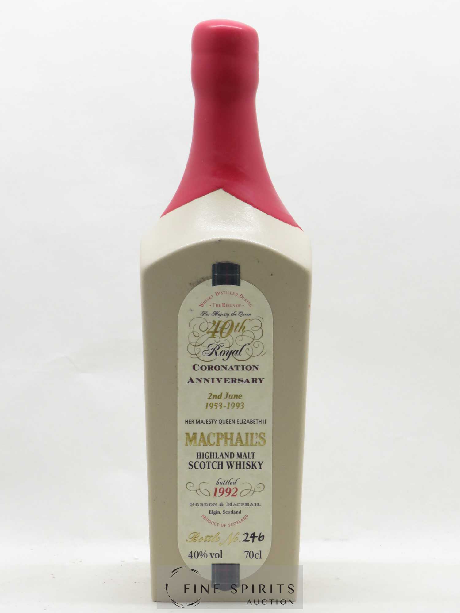 MacPhail's Gordon & MacPhail 40th Royal Coronation Anniversary bottled 1992 - Lot de 1 bouteille - 1