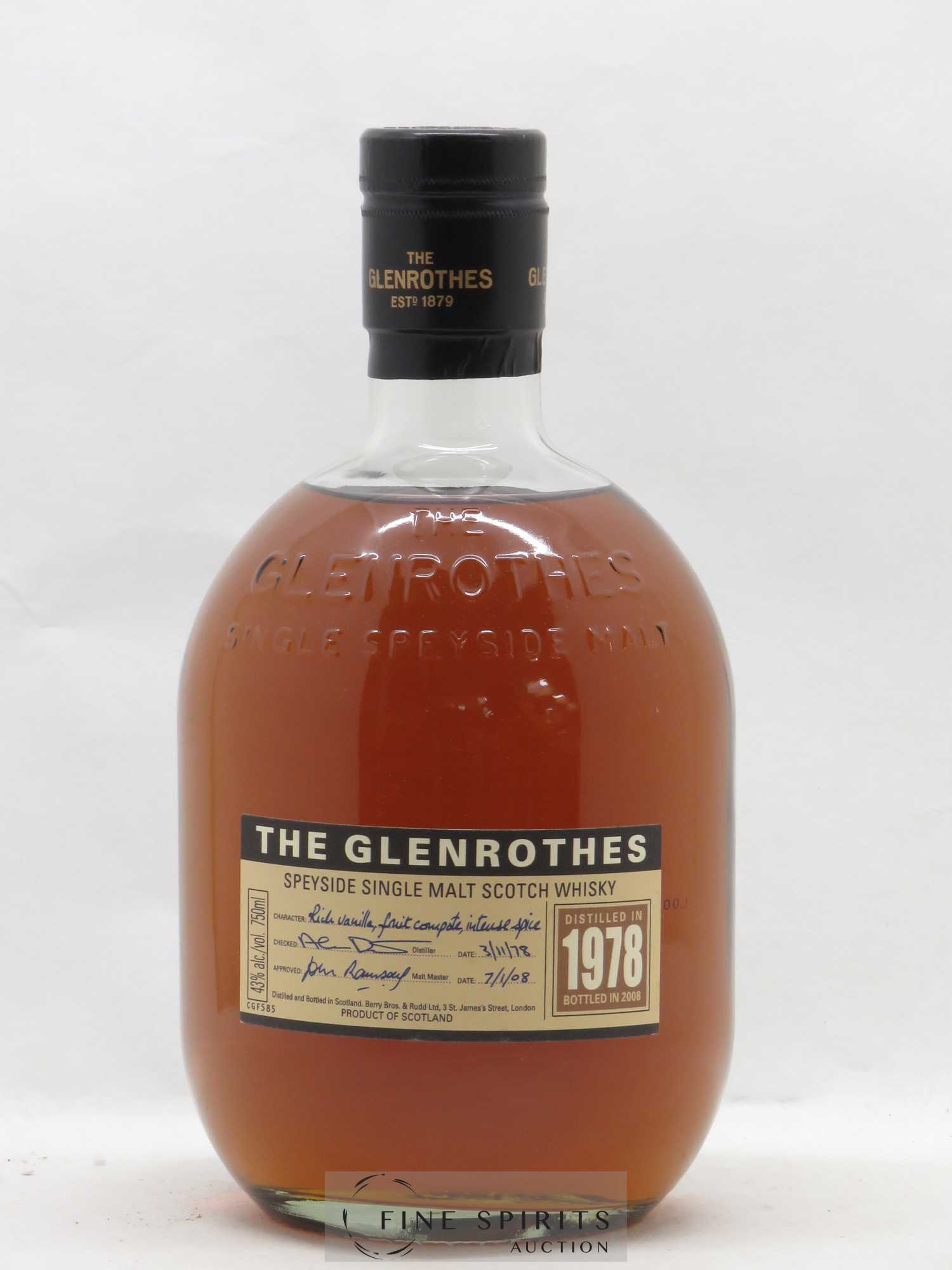 Glenrothes 1978 Of. bottled 2008 - Lot de 1 bouteille - 0