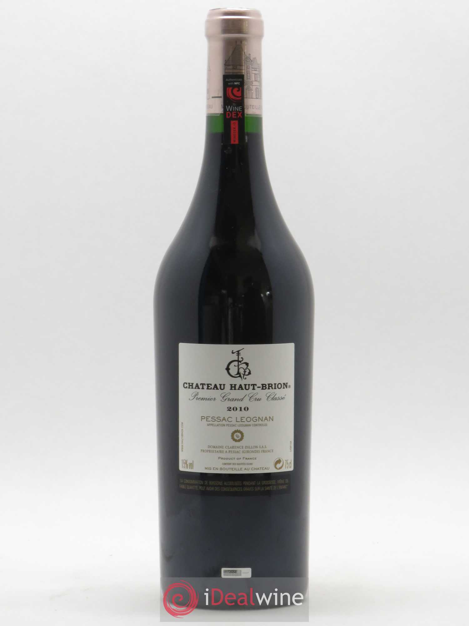 Château Haut Brion 1er Grand Cru Classé 2010 - Lot de 1 bouteille - 1