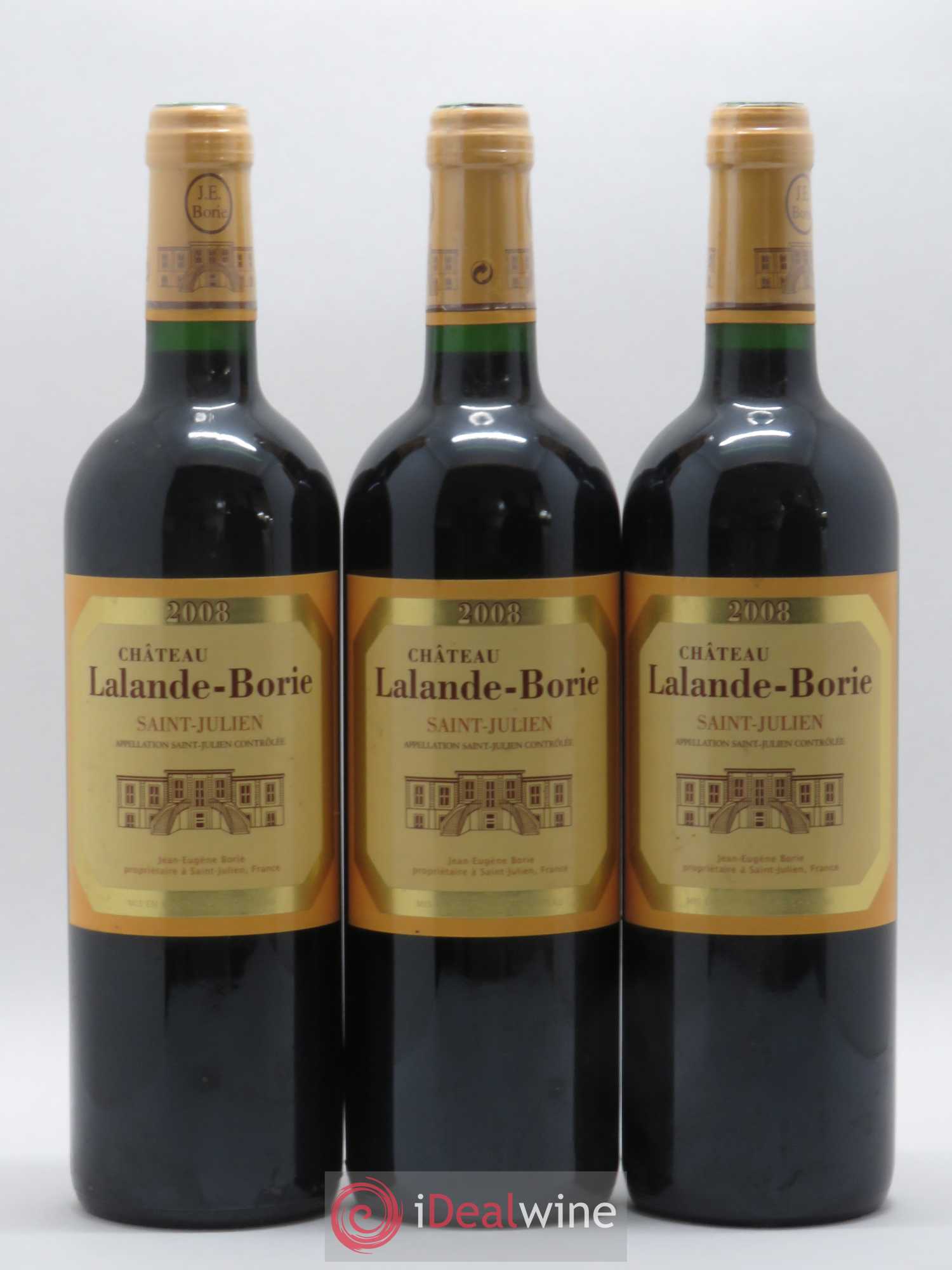 Château Lalande Borie 2008 - Lot de 3 bouteilles - 0