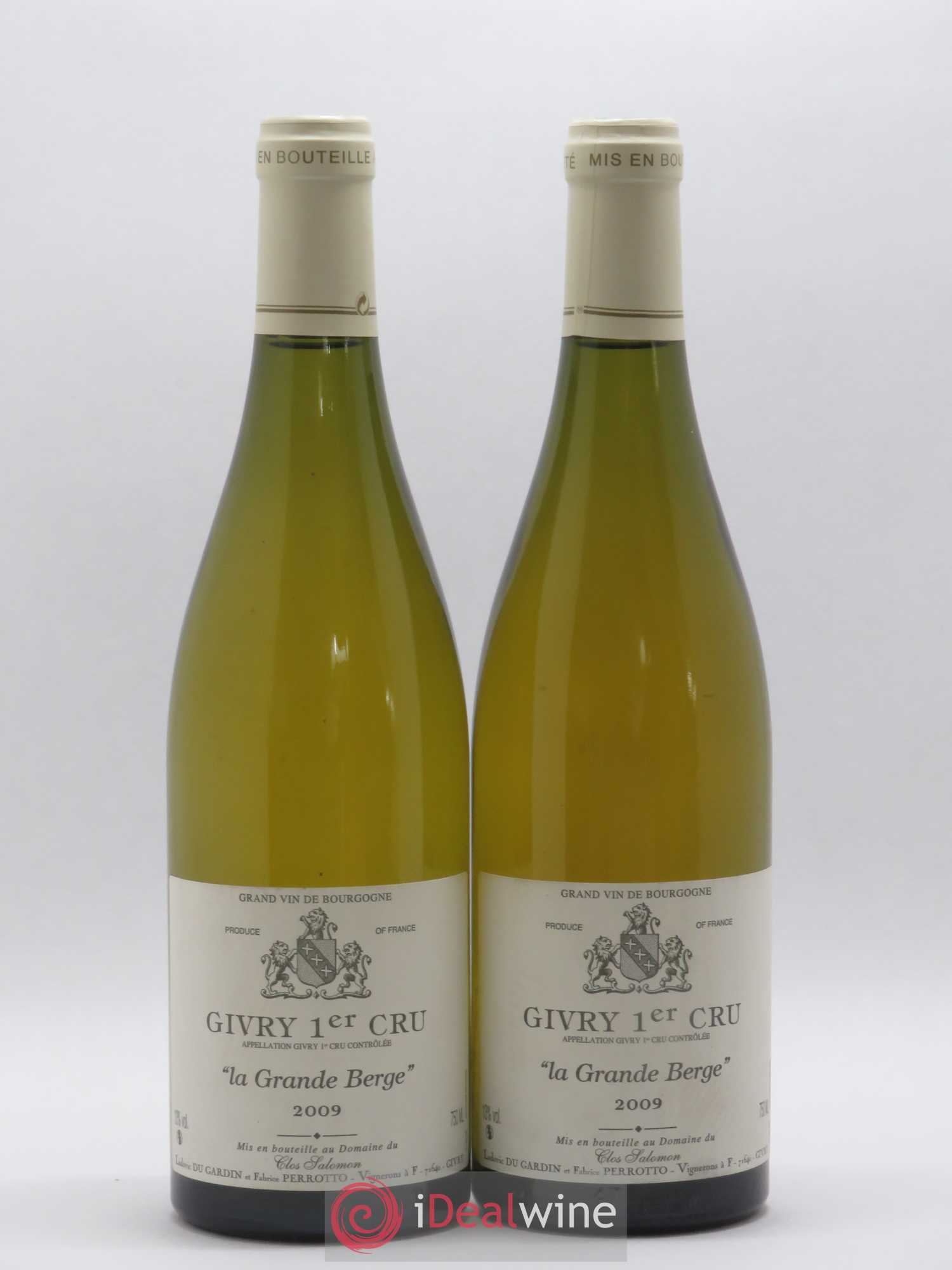 Givry 1er Cru La Grande Berge Clos Salomon (sans prix de réserve) 2009 - Posten von 2 Flaschen - 0