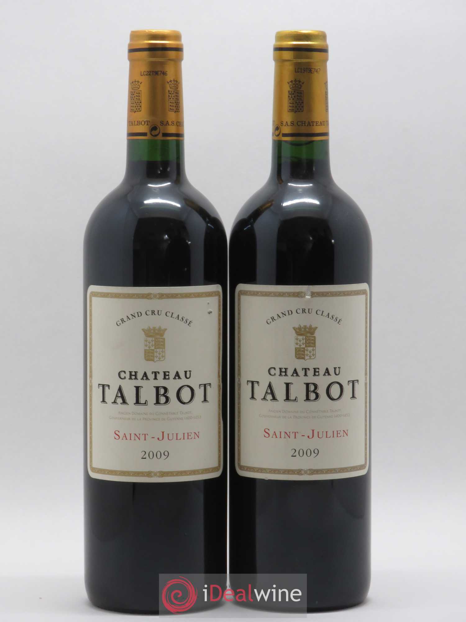 Château Talbot 4ème Grand Cru Classé 2009 - Lot de 2 bouteilles - 0