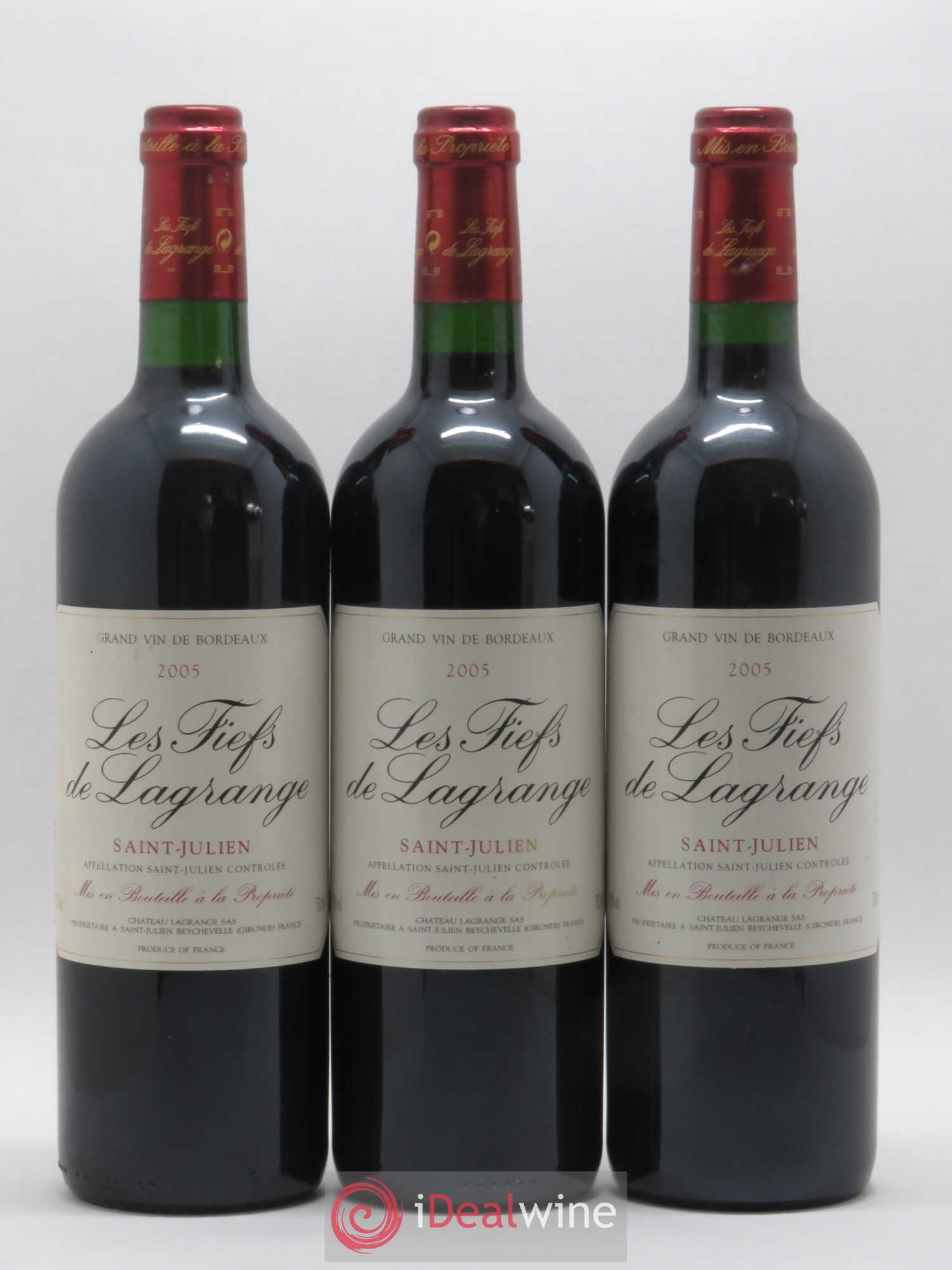 Les Fiefs de Lagrange Second Vin 2005 - Lot de 3 bouteilles - 0