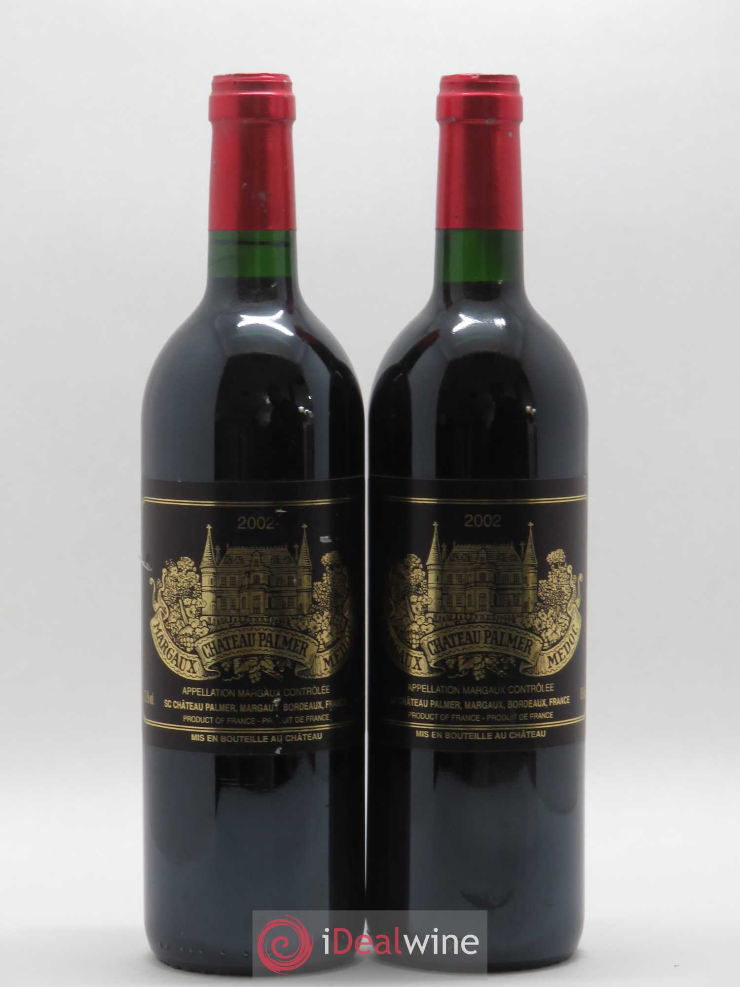 Château Palmer 3ème Grand Cru Classé 2002 - Lot de 2 bouteilles - 0