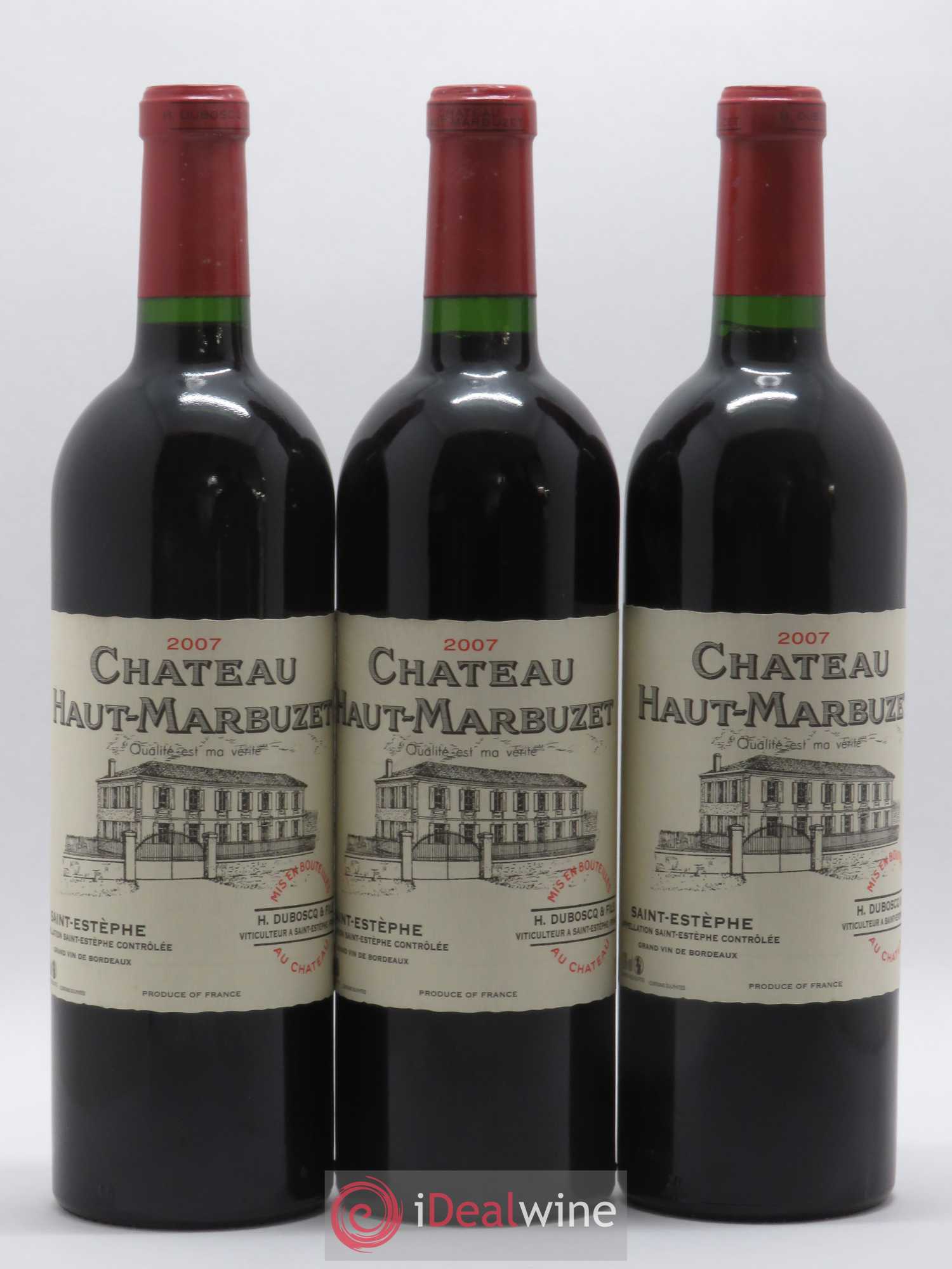 Château Haut Marbuzet 2007 - Lot de 3 bouteilles - 0
