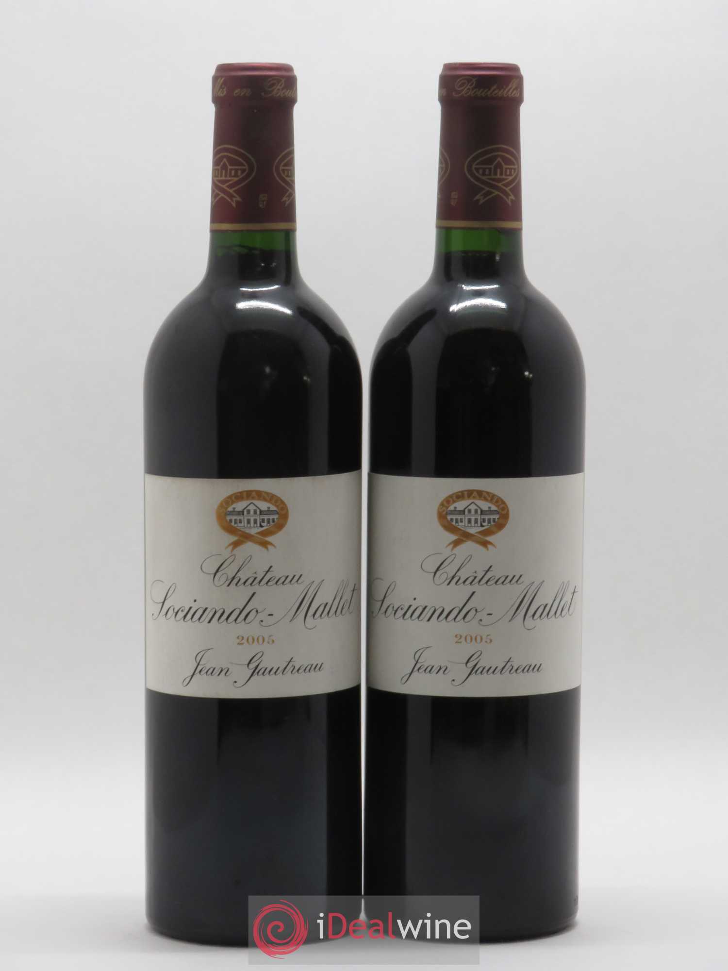 Château Sociando Mallet 2005 - Lot de 2 bouteilles - 0