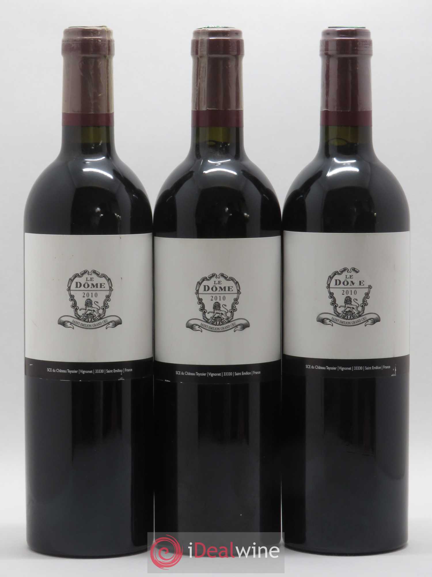 Saint-Émilion Grand Cru Le Dôme Château Tessier 2010 - Posten von 3 Flaschen - 0