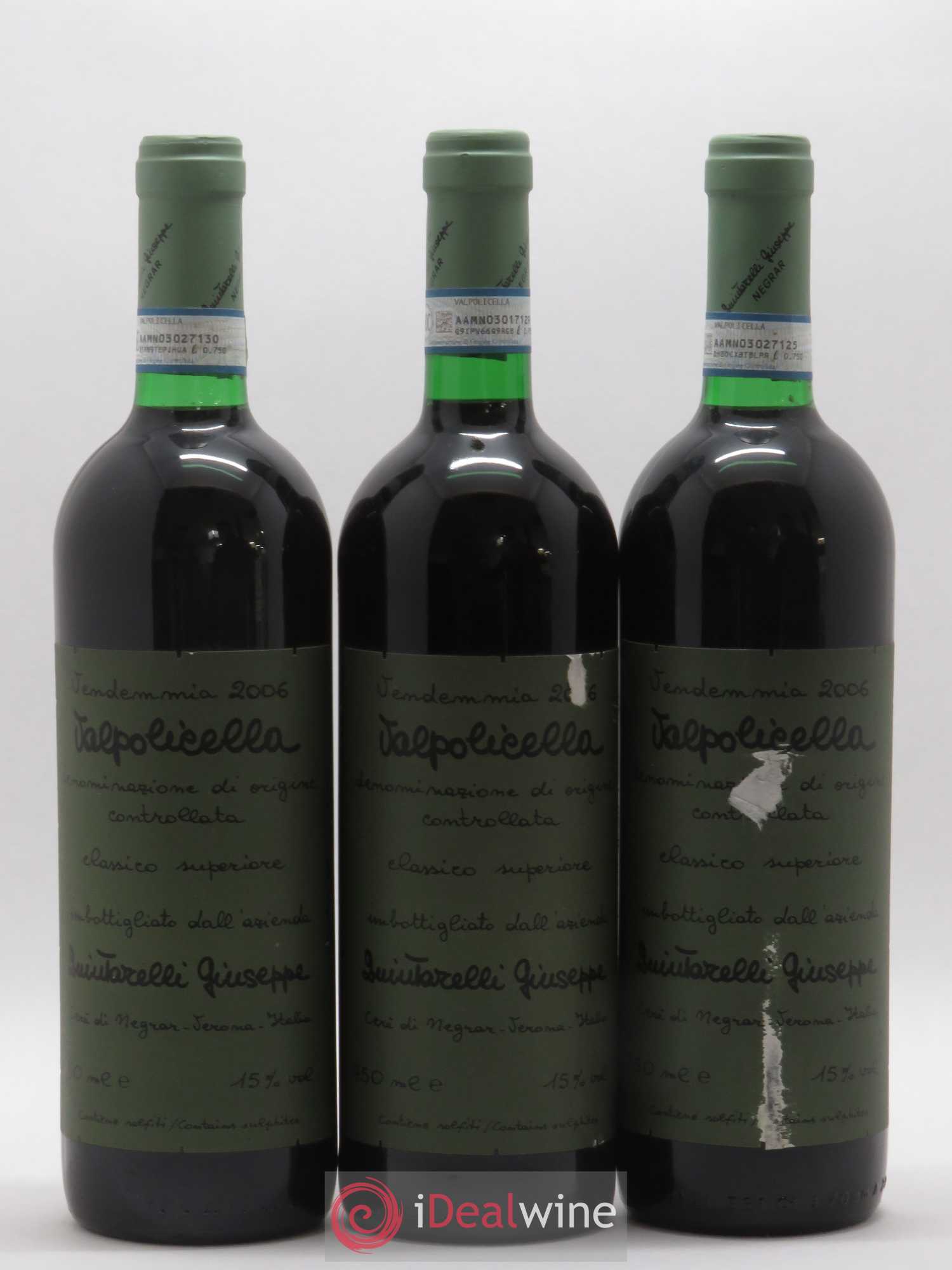 Valpolicella Classico Superiore Giuseppe Quintarelli 2006 - Lot de 3 bouteilles - 0