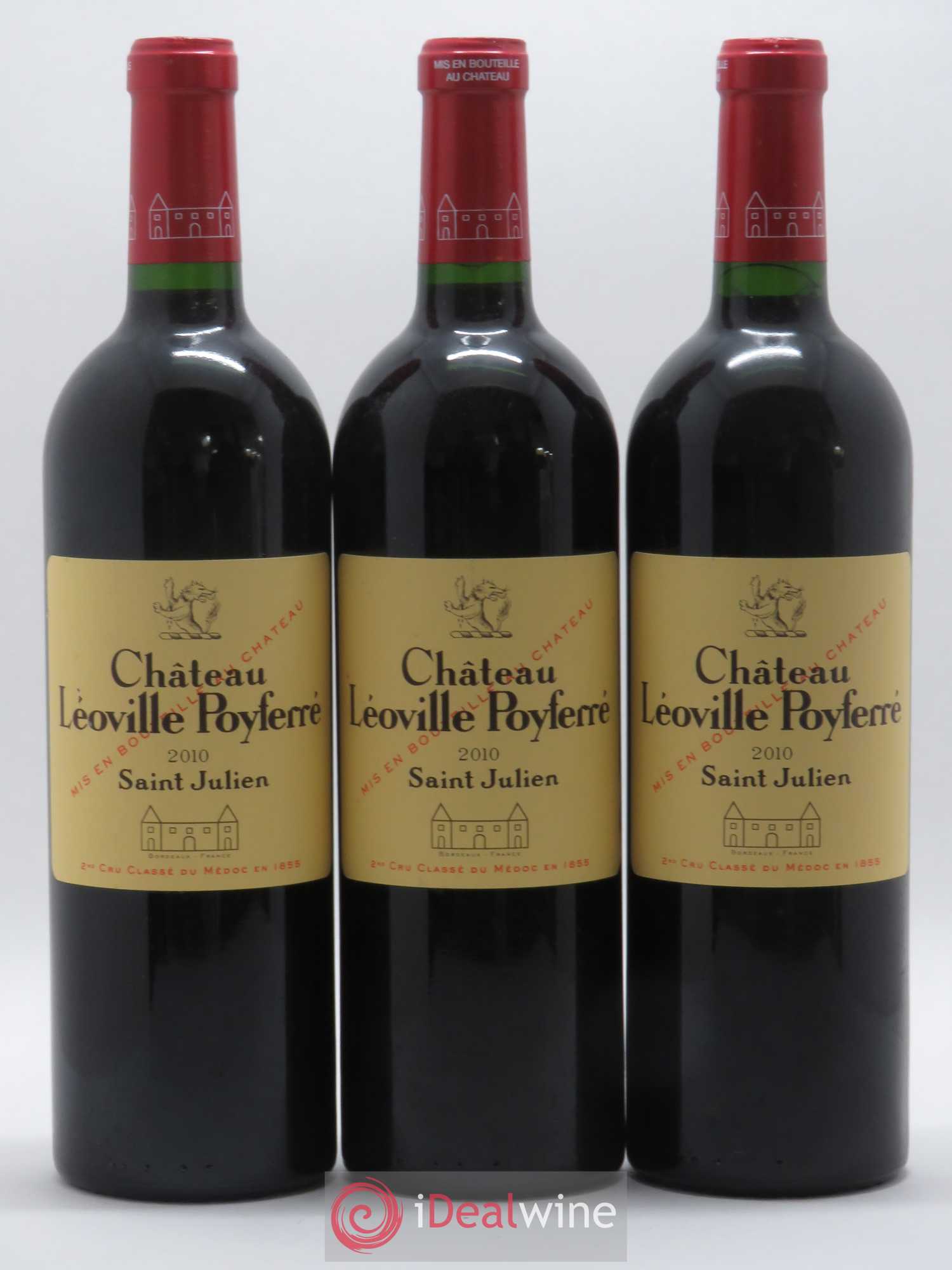 Château Léoville Poyferré 2ème Grand Cru Classé 2010 - Lot de 3 bouteilles - 0