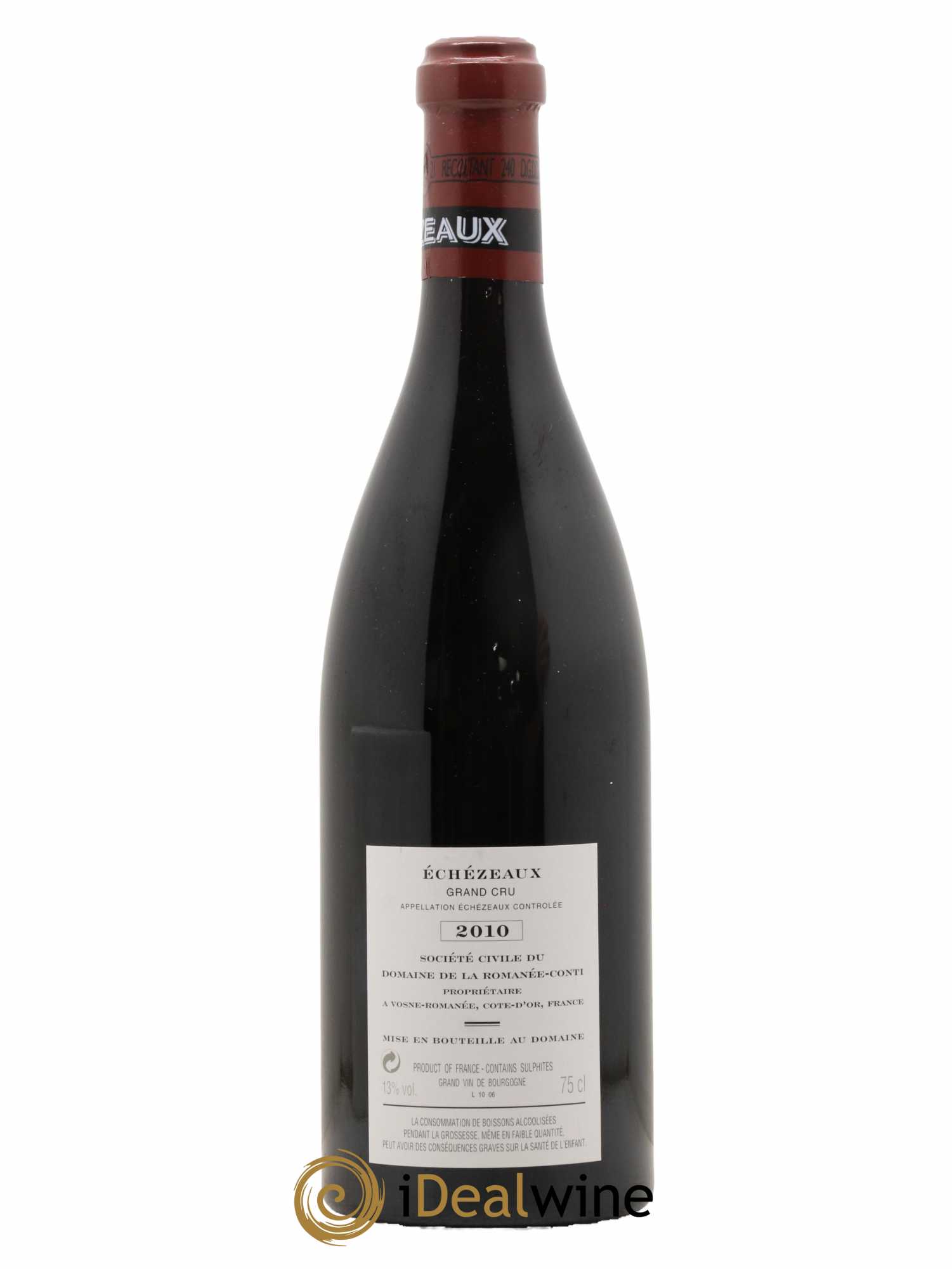 Echezeaux Grand Cru Domaine de la Romanée-Conti 2010 - Lot of 1 bottle - 1