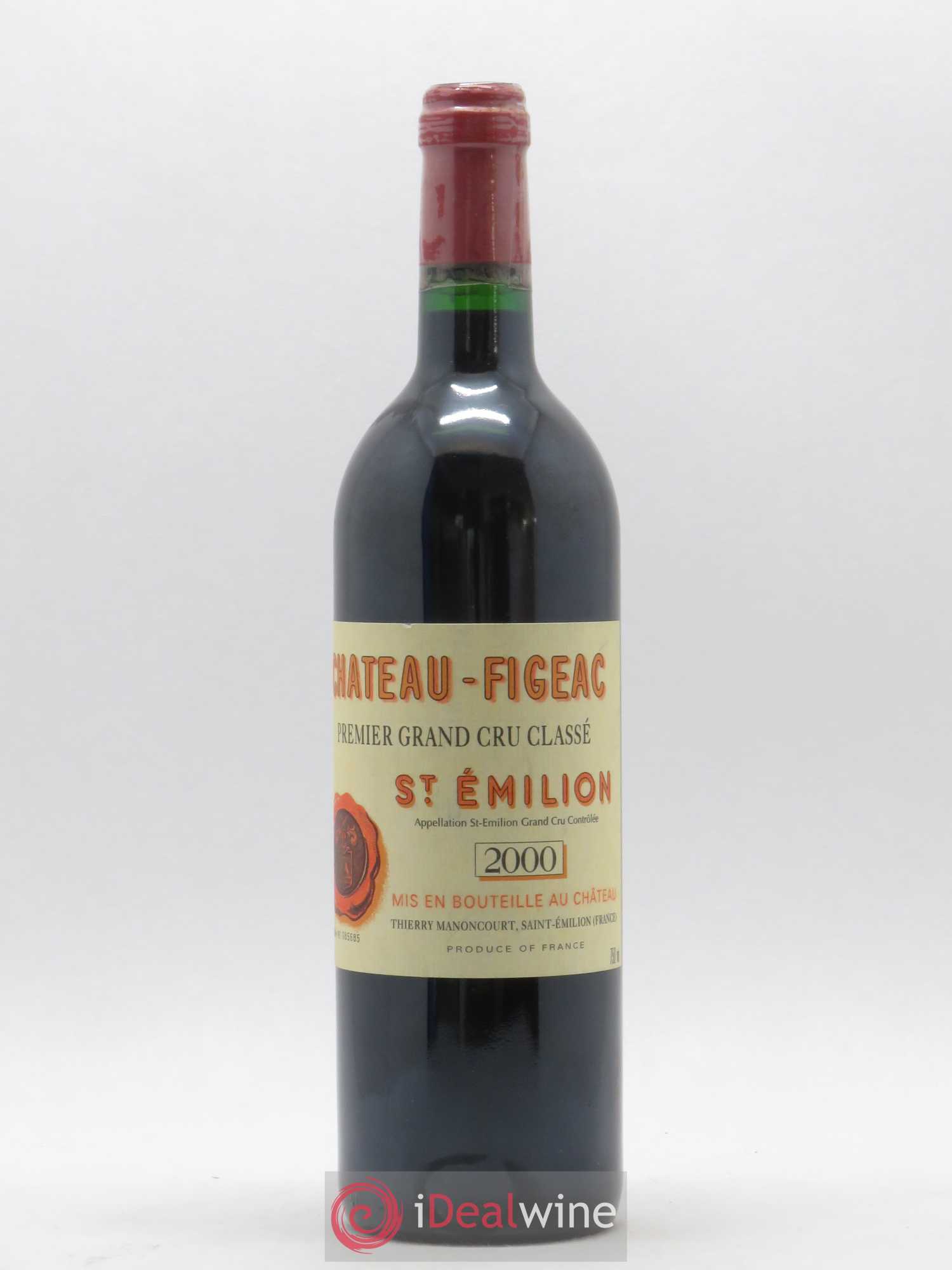 Château Figeac 1er Grand Cru Classé A 2000 - Lot de 1 bouteille - 0