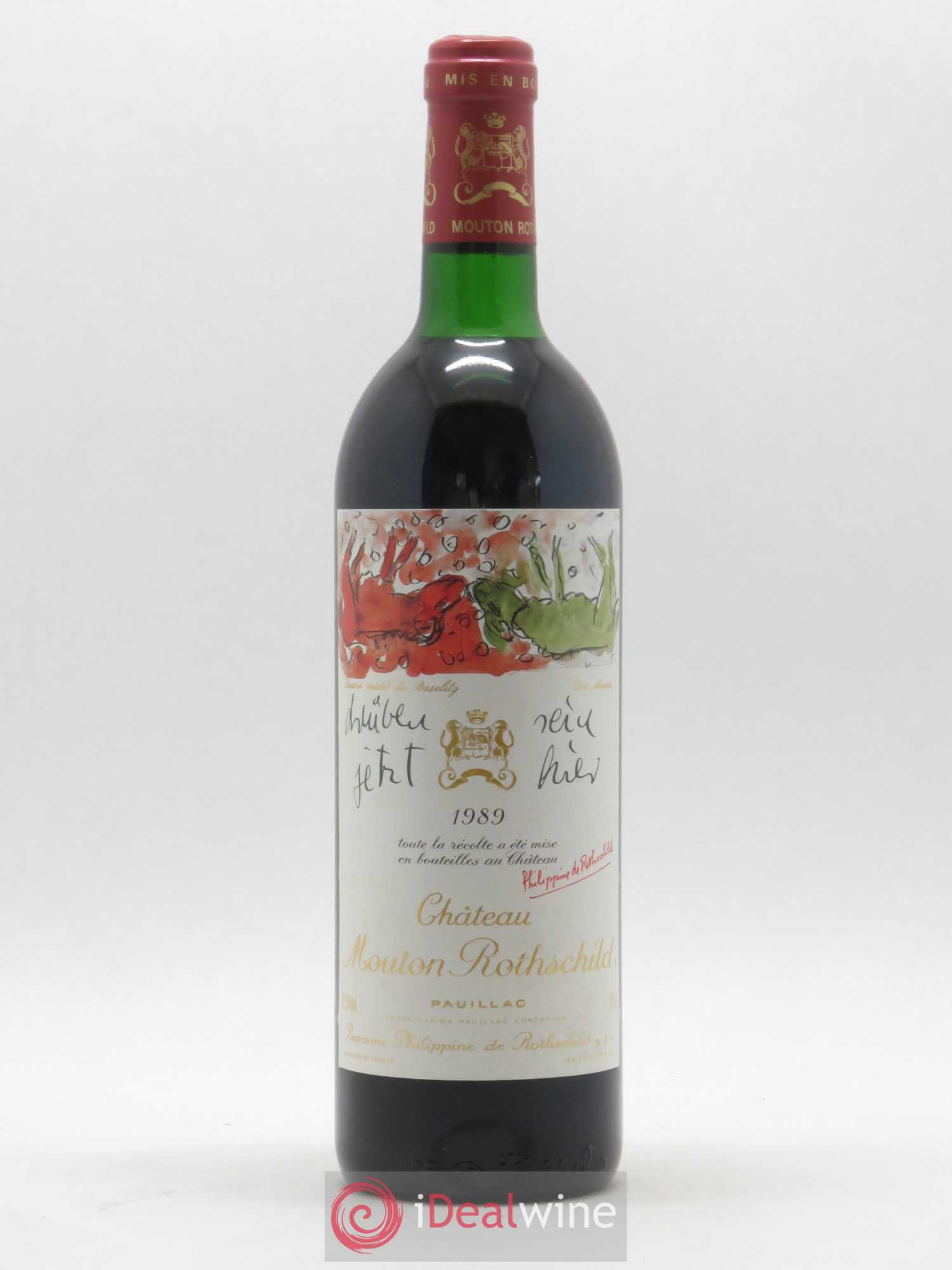 Château Mouton Rothschild 1er Grand Cru Classé 1989 - Lot de 1 bouteille - 0