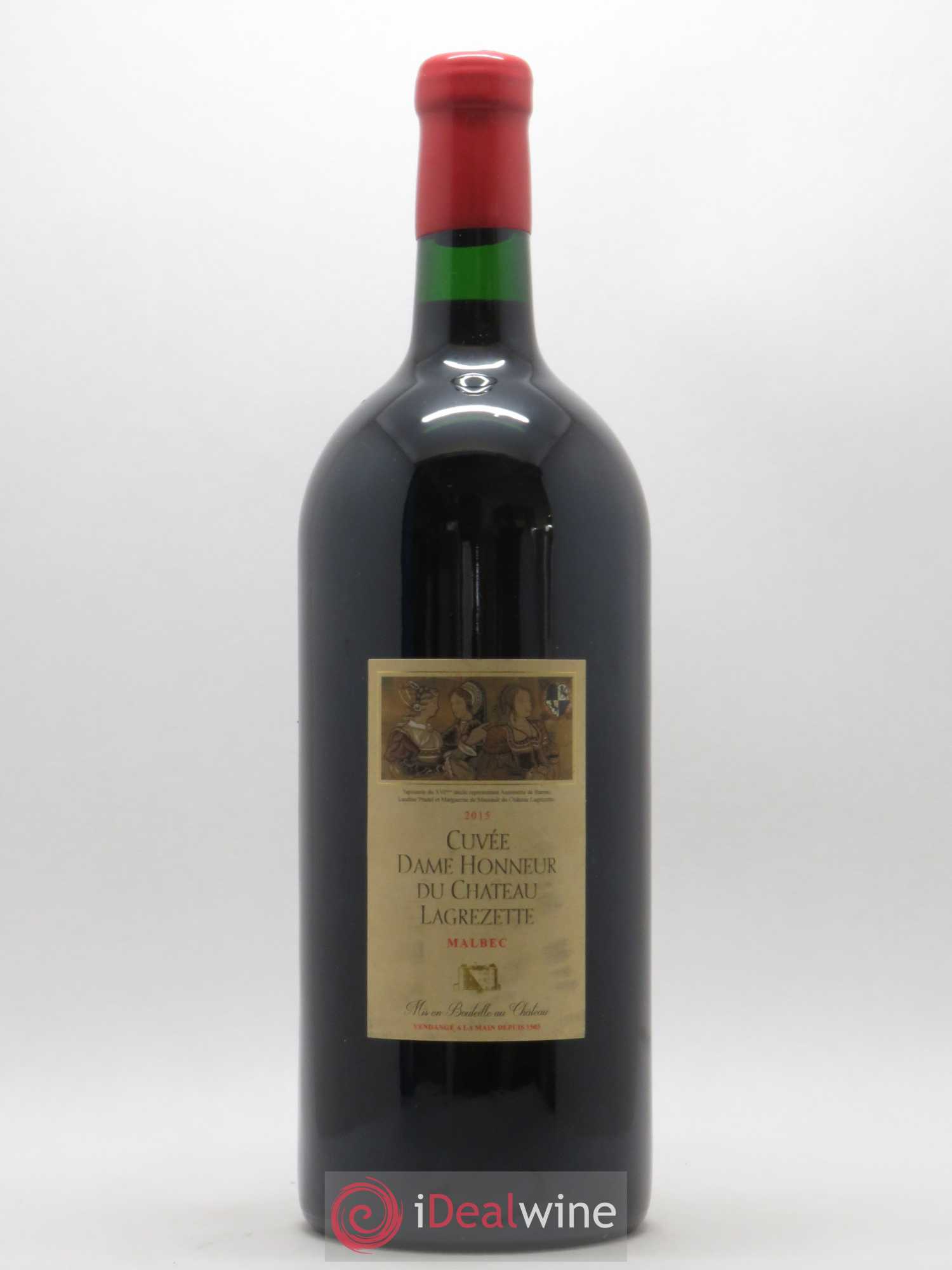 Cahors Château Lagrezette Dame Honneur 2015 - Posten von 1 Doppel-Magnum - 0