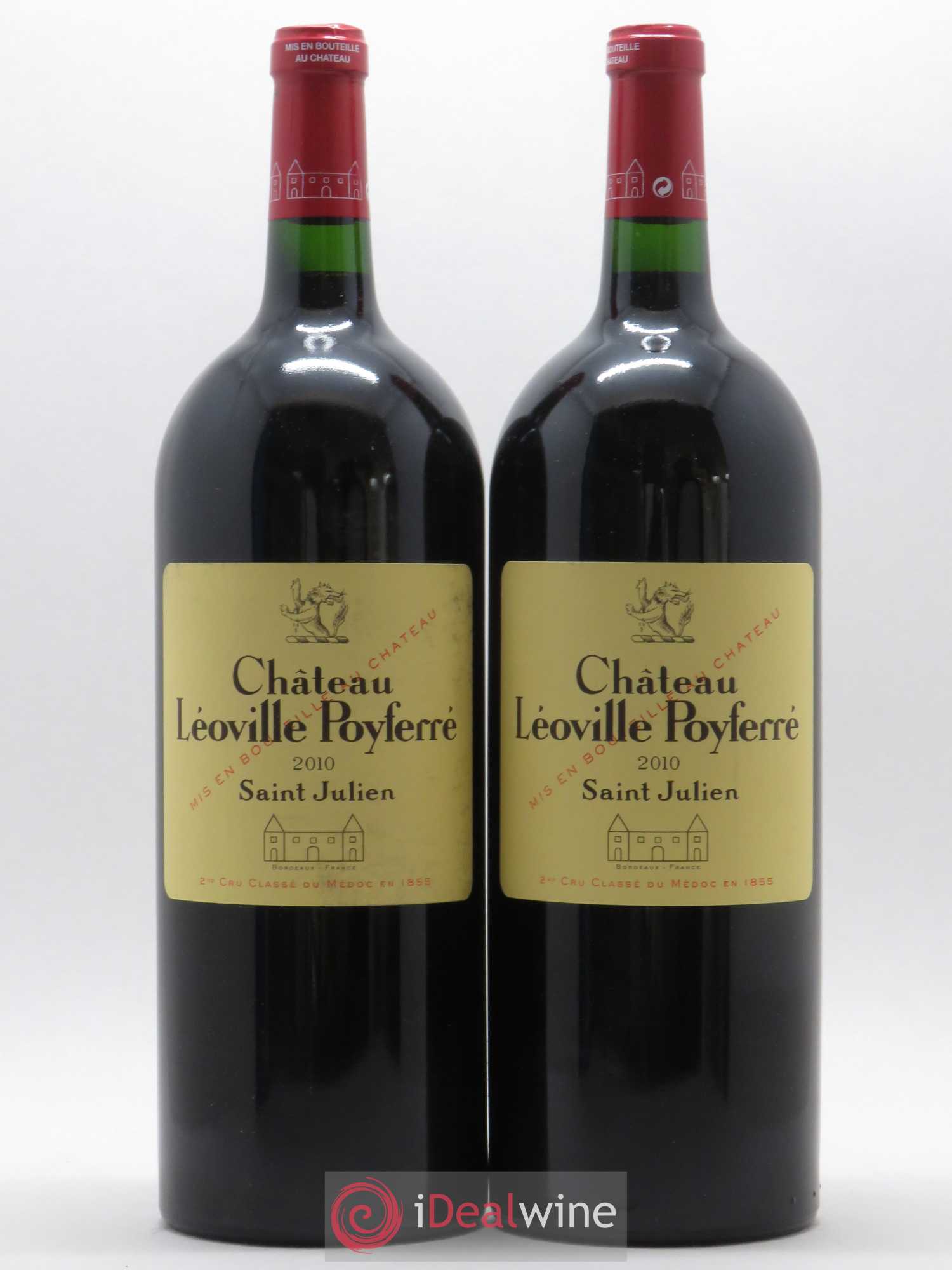 Château Léoville Poyferré 2ème Grand Cru Classé 2010 - Lot de 2 magnums - 0