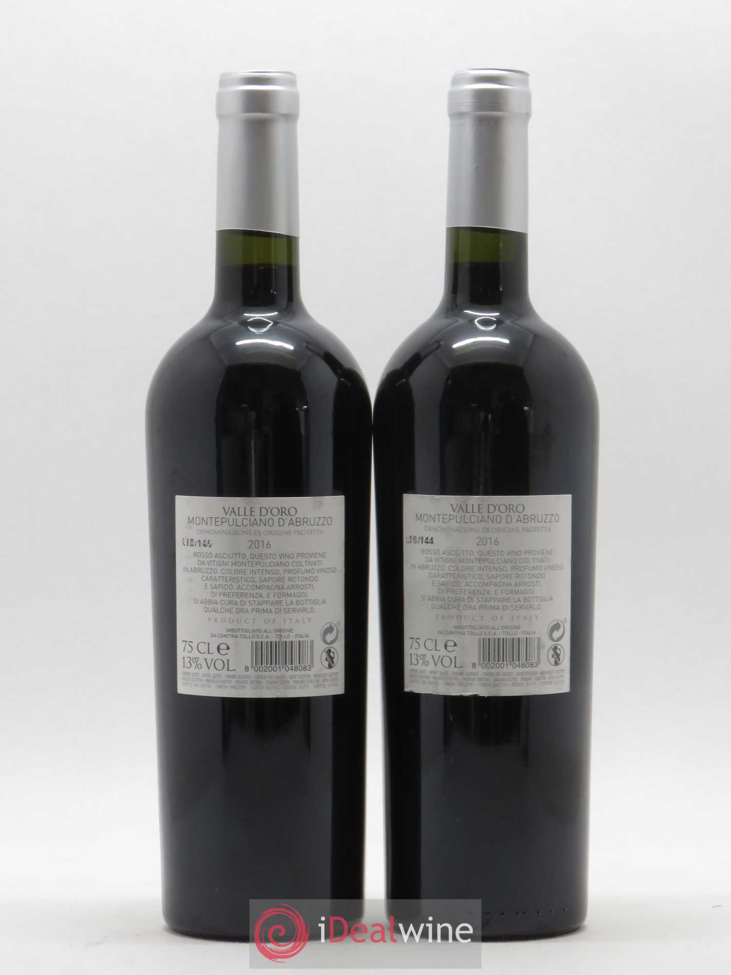 Montepulciano d'Abruzzo Valle d'Oro 2016 - Posten von 2 Flaschen - 1