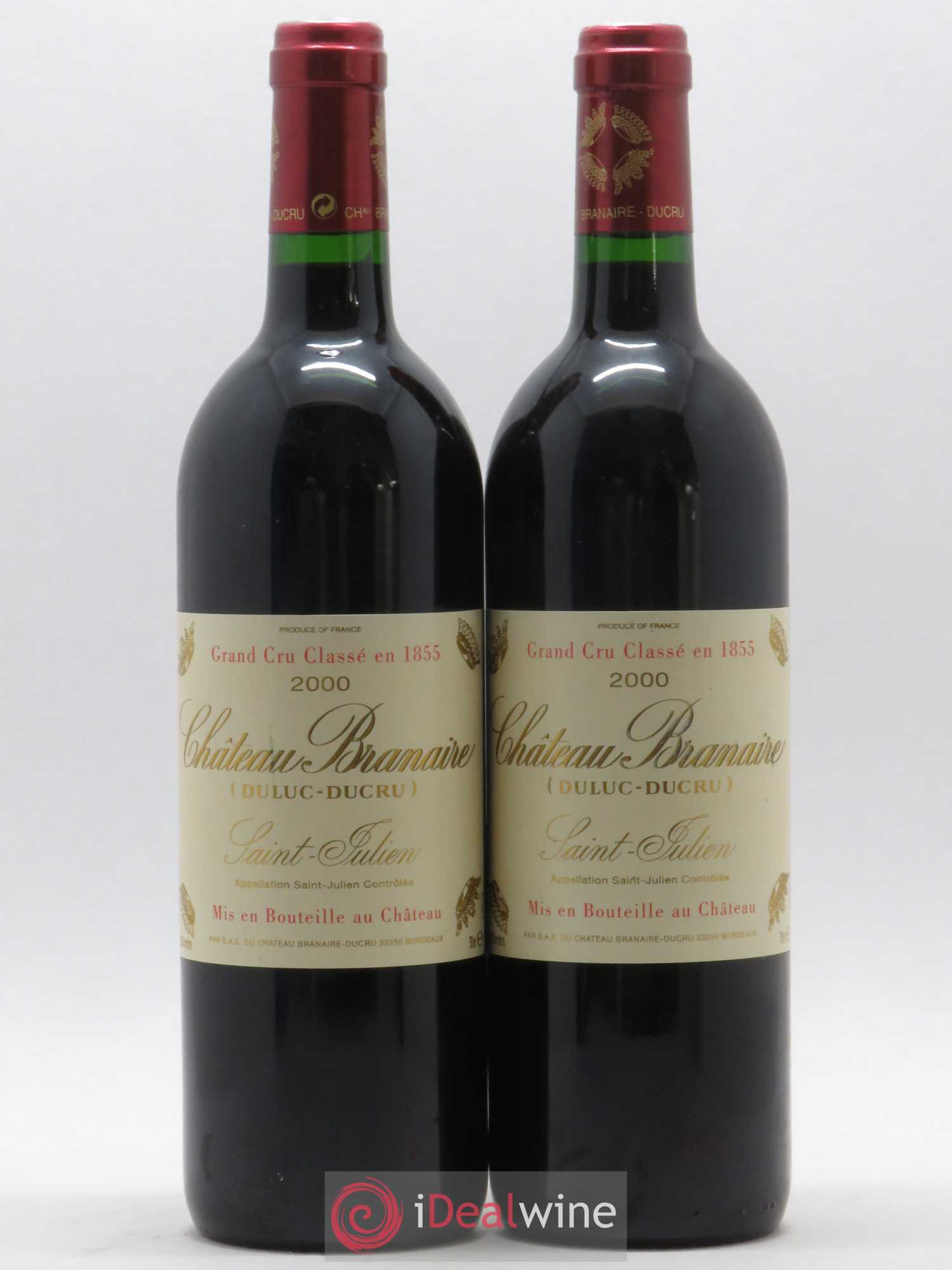 Château Branaire Ducru 4ème Grand Cru Classé 2000 - Lot de 2 bouteilles - 0