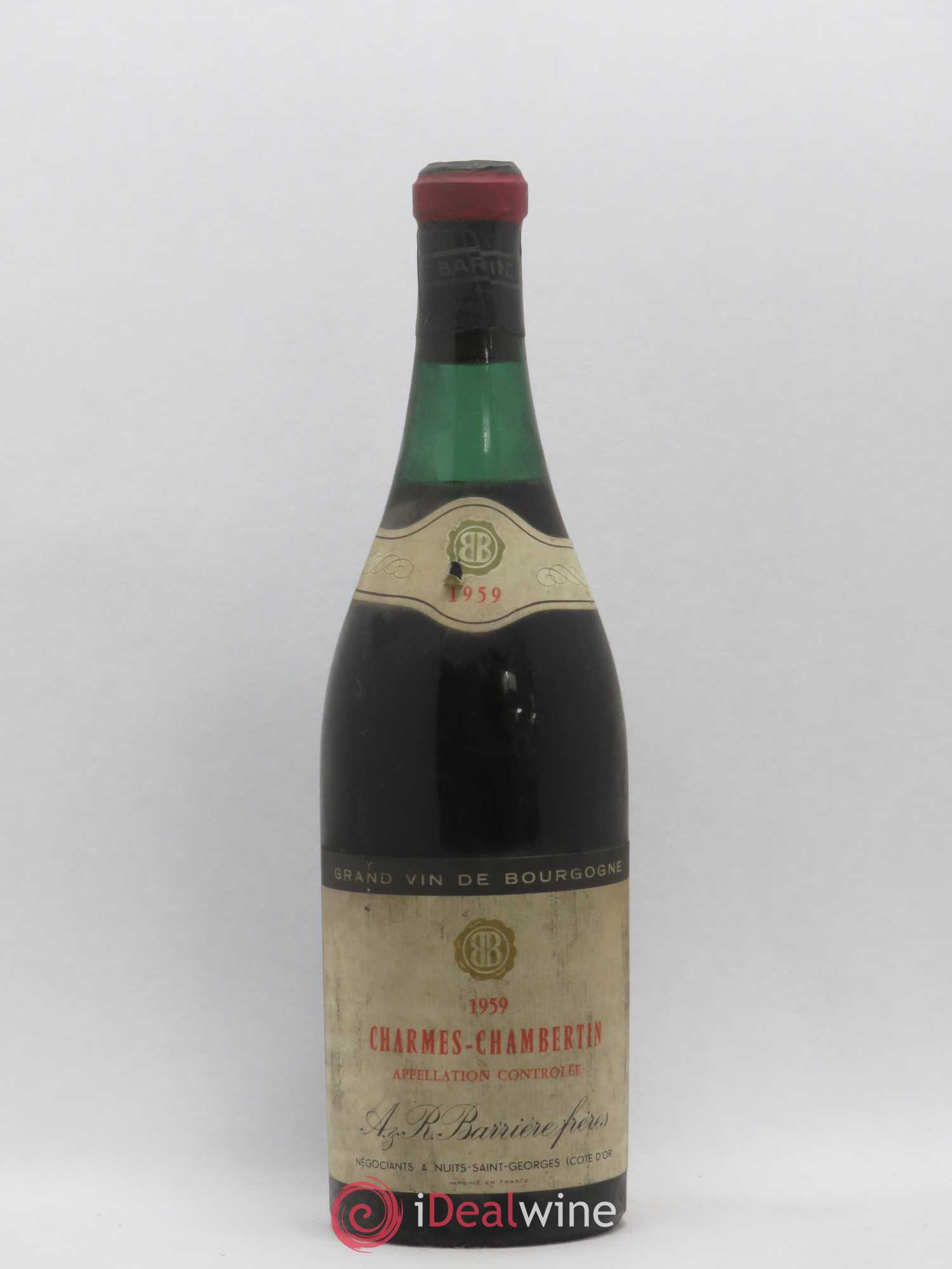 Charmes-Chambertin Grand Cru Barrieres Frères 1959 - Lot de 1 bouteille - 0