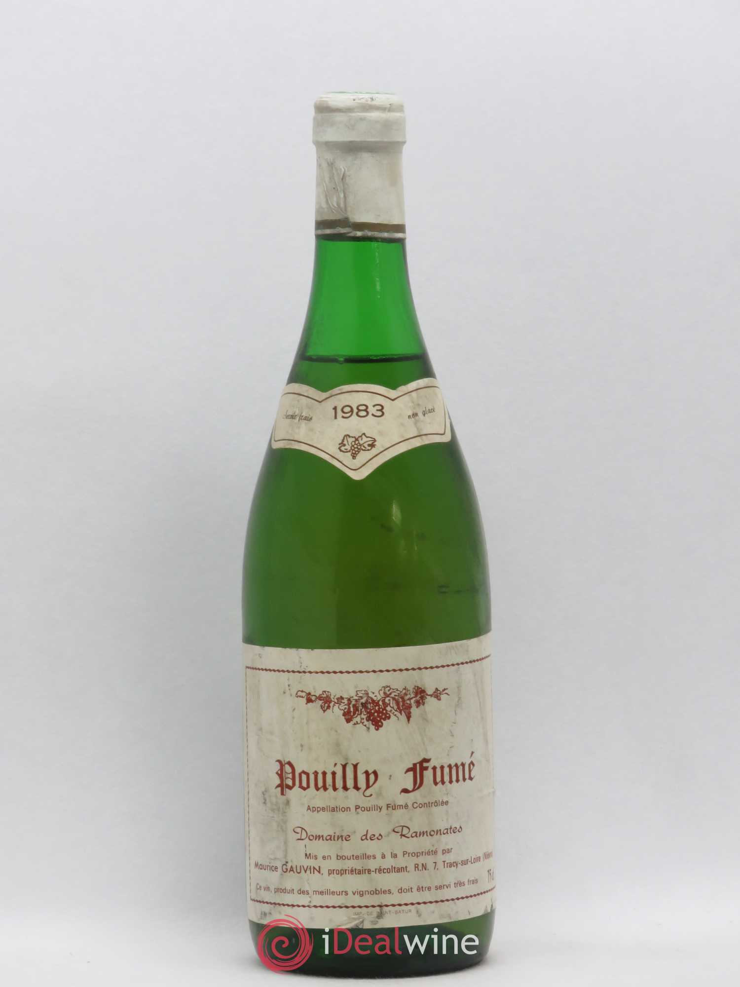 Pouilly-Fumé Domaine des Ramonates Maurice Beauvin 1983 - Posten von 1 Flasche - 0