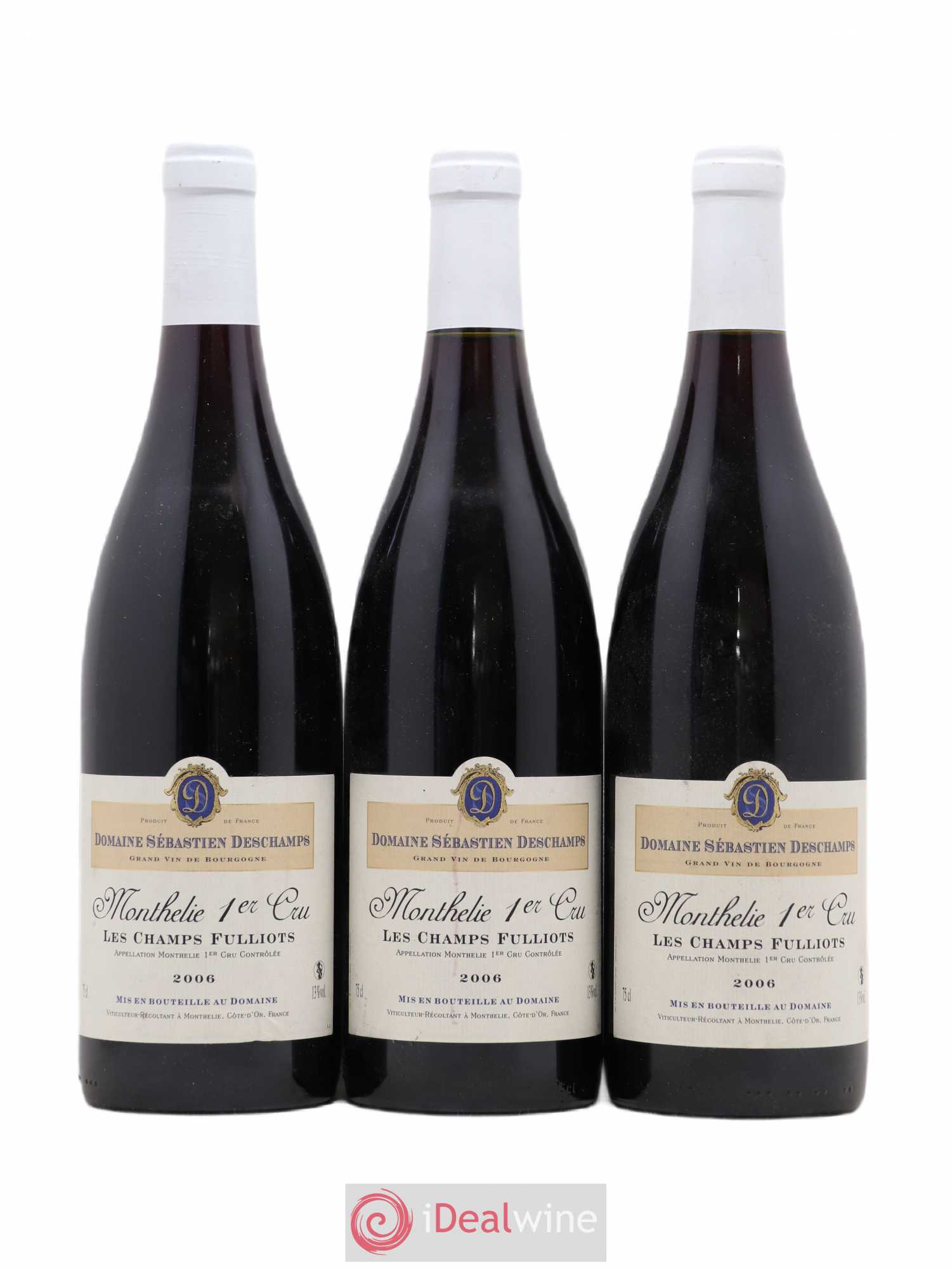 Monthélie 1er Cru Les Champs Fuillot Sébastien Deschamps (sans prix de réserve) 2006 - Lotto di 3 bottiglie - 0