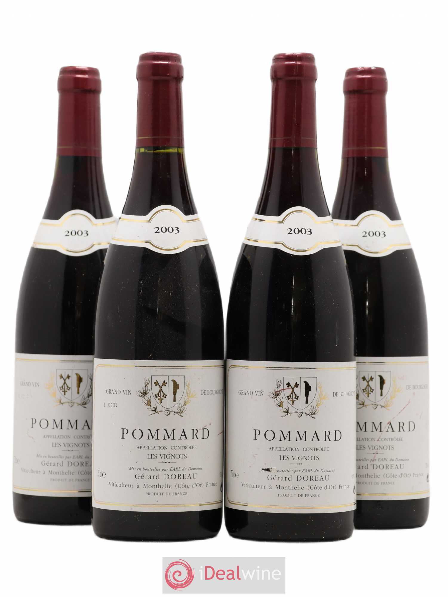 Pommard Les Vignots Gérard Doreau 2003 - Posten von 4 Flaschen - 0