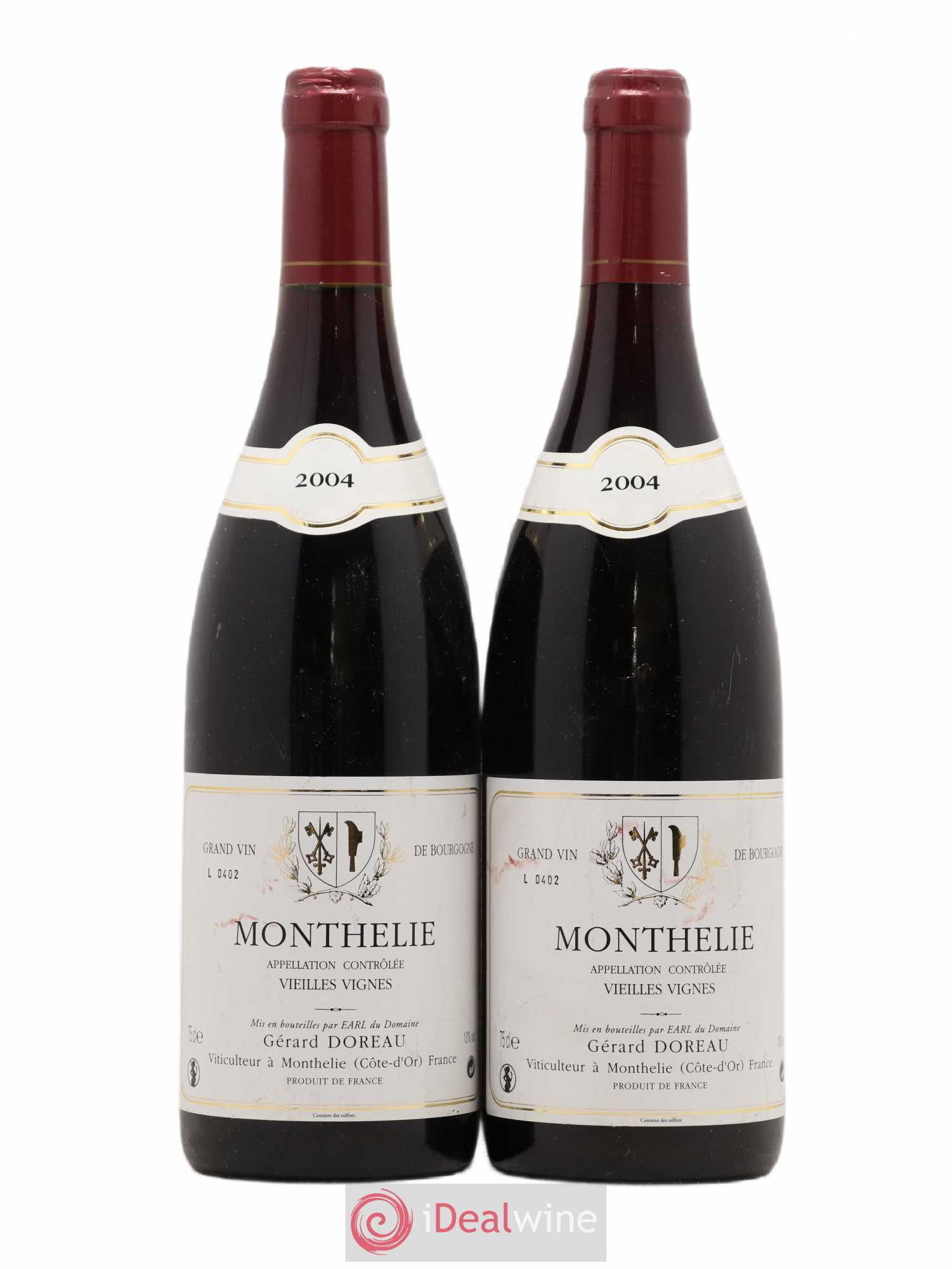 Monthélie Vieilles Vignes Gérard Doreau 2004 - Posten von 2 Flaschen - 0