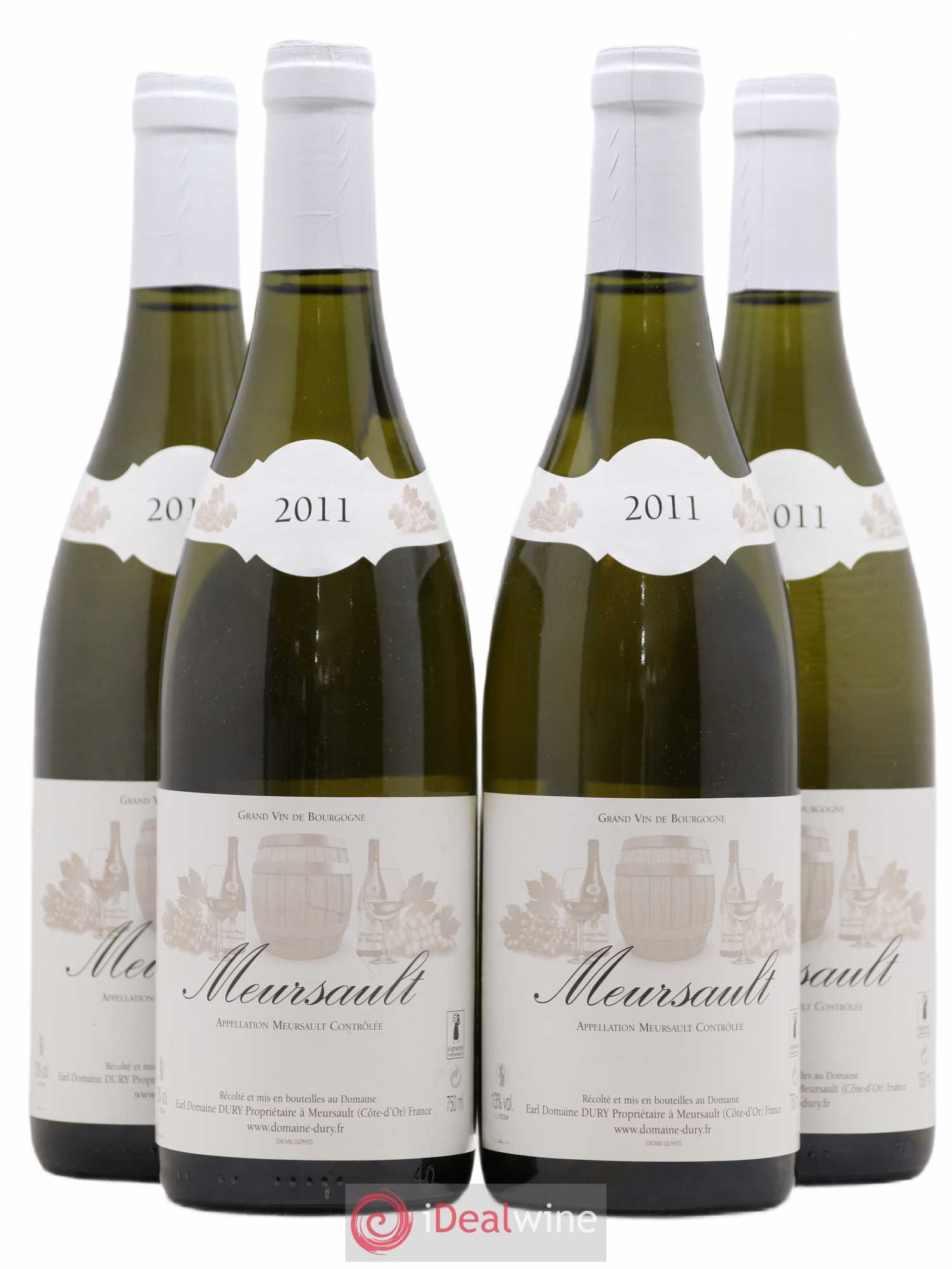 Meursault Domaine Dury (sans prix de réserve) 2011 - Posten von 4 Flaschen - 0