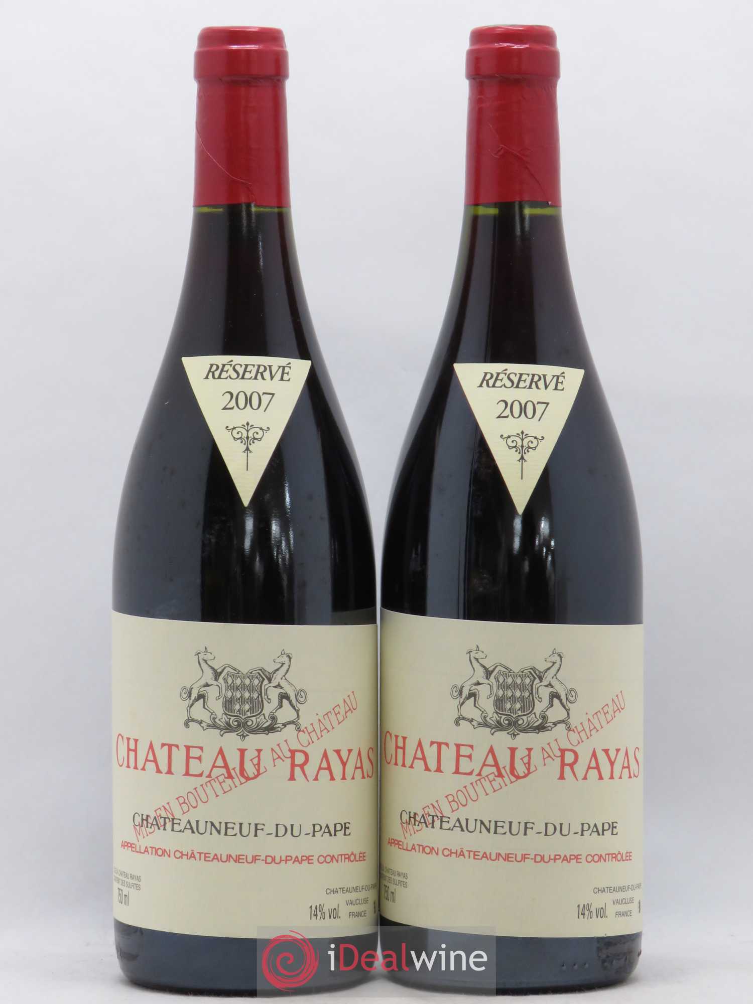 Châteauneuf-du-Pape Château Rayas Emmanuel Reynaud 2007 - Lot de 2 bouteilles - 0
