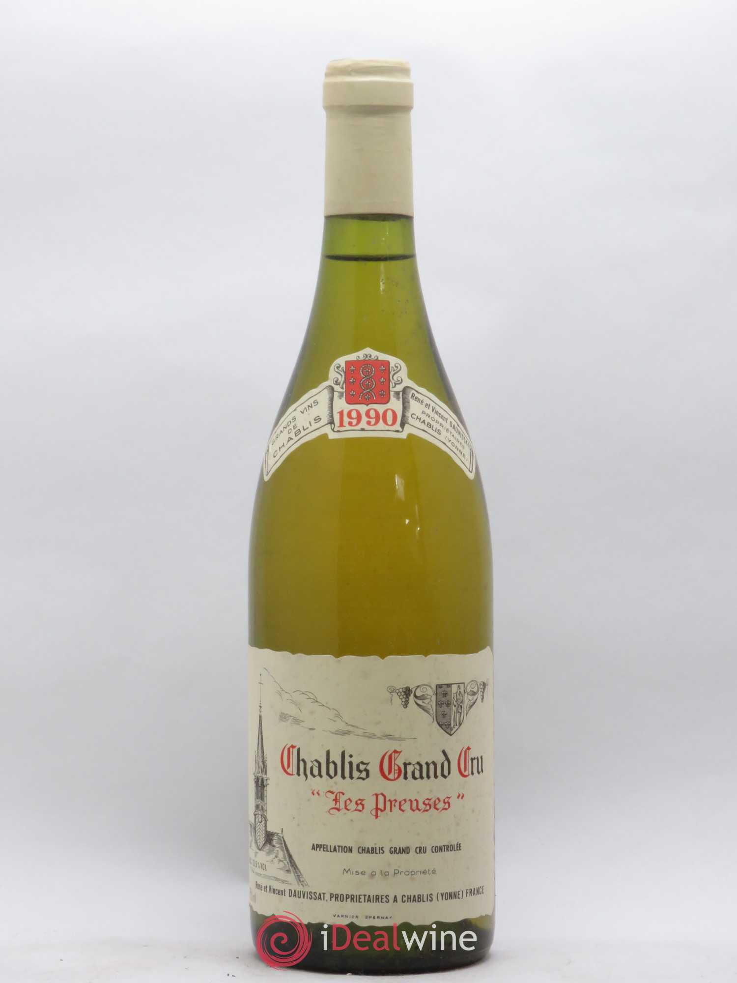 Chablis Grand Cru Les Preuses Vincent Dauvissat (Domaine) 1990 - Lot de 1 bouteille - 0
