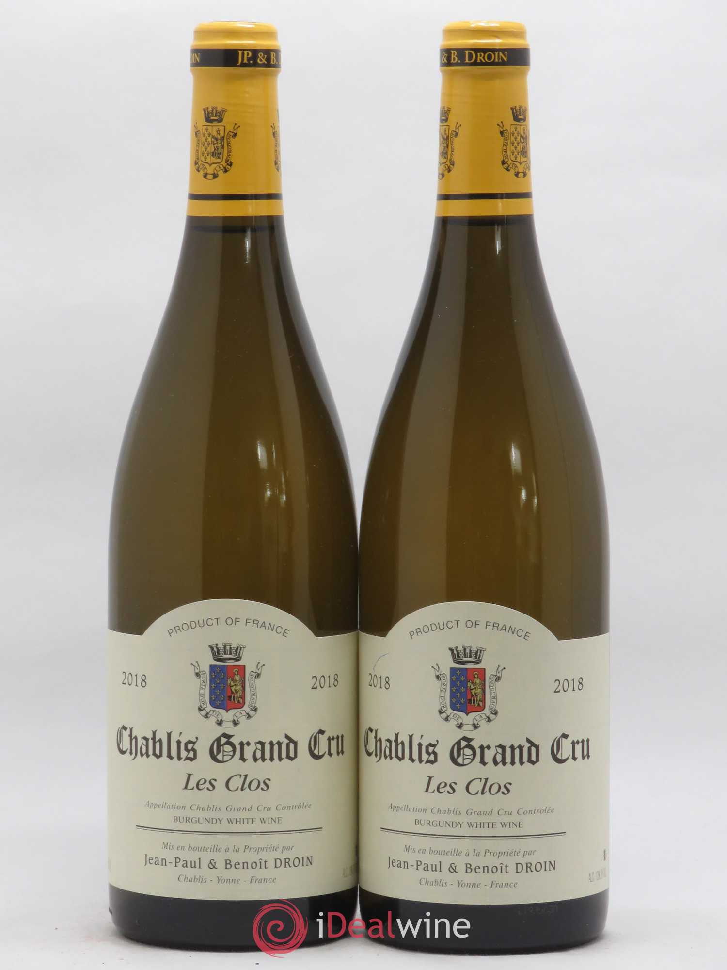 Chablis Grand Cru Les Clos Jean-Paul & Benoît Droin (Domaine) 2018 - Lot de 2 bouteilles - 0