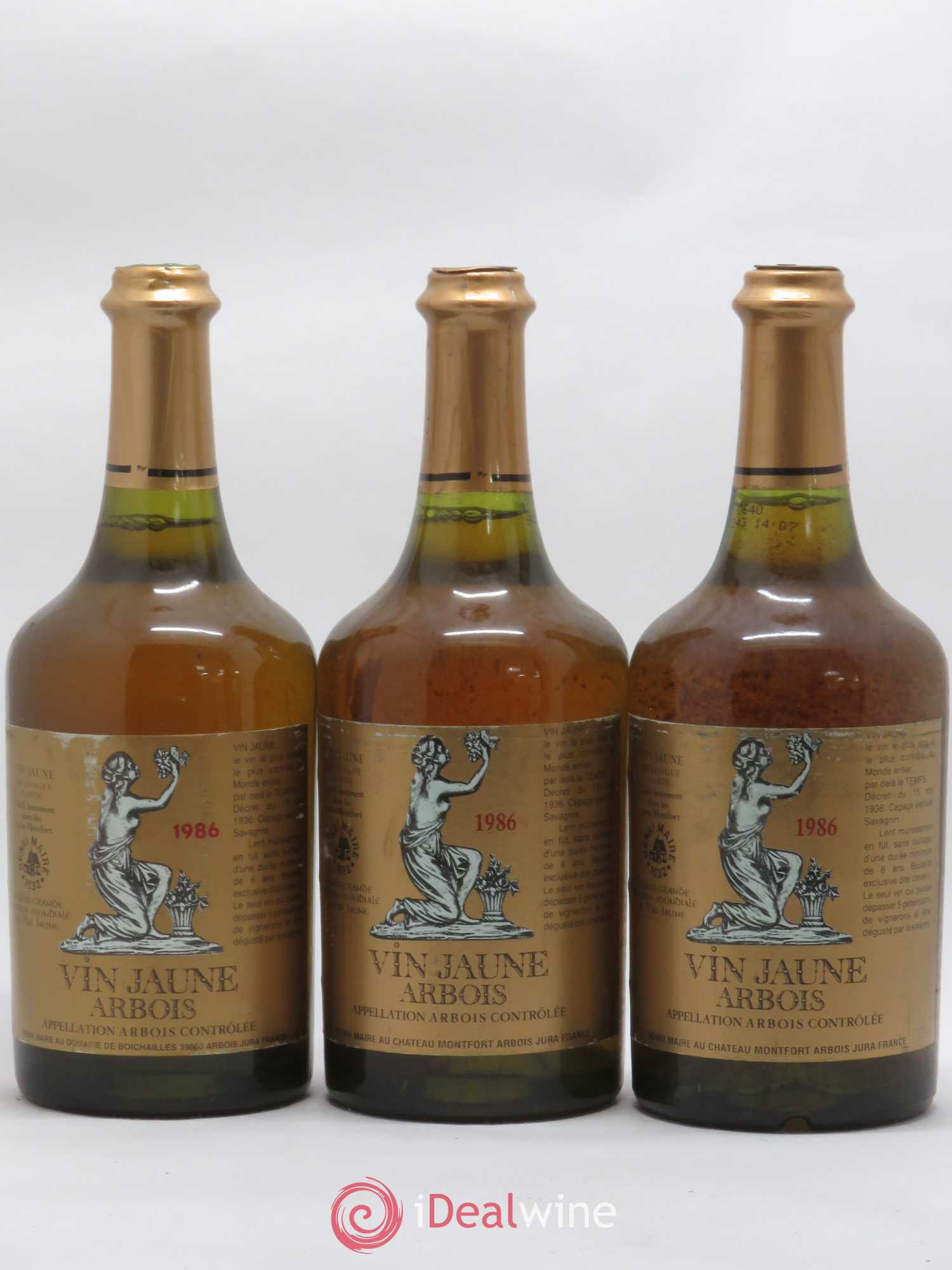Arbois Vin Jaune Henri Maire (sans prix de réserve) 1986 - Posten von 3 Flaschen - 0