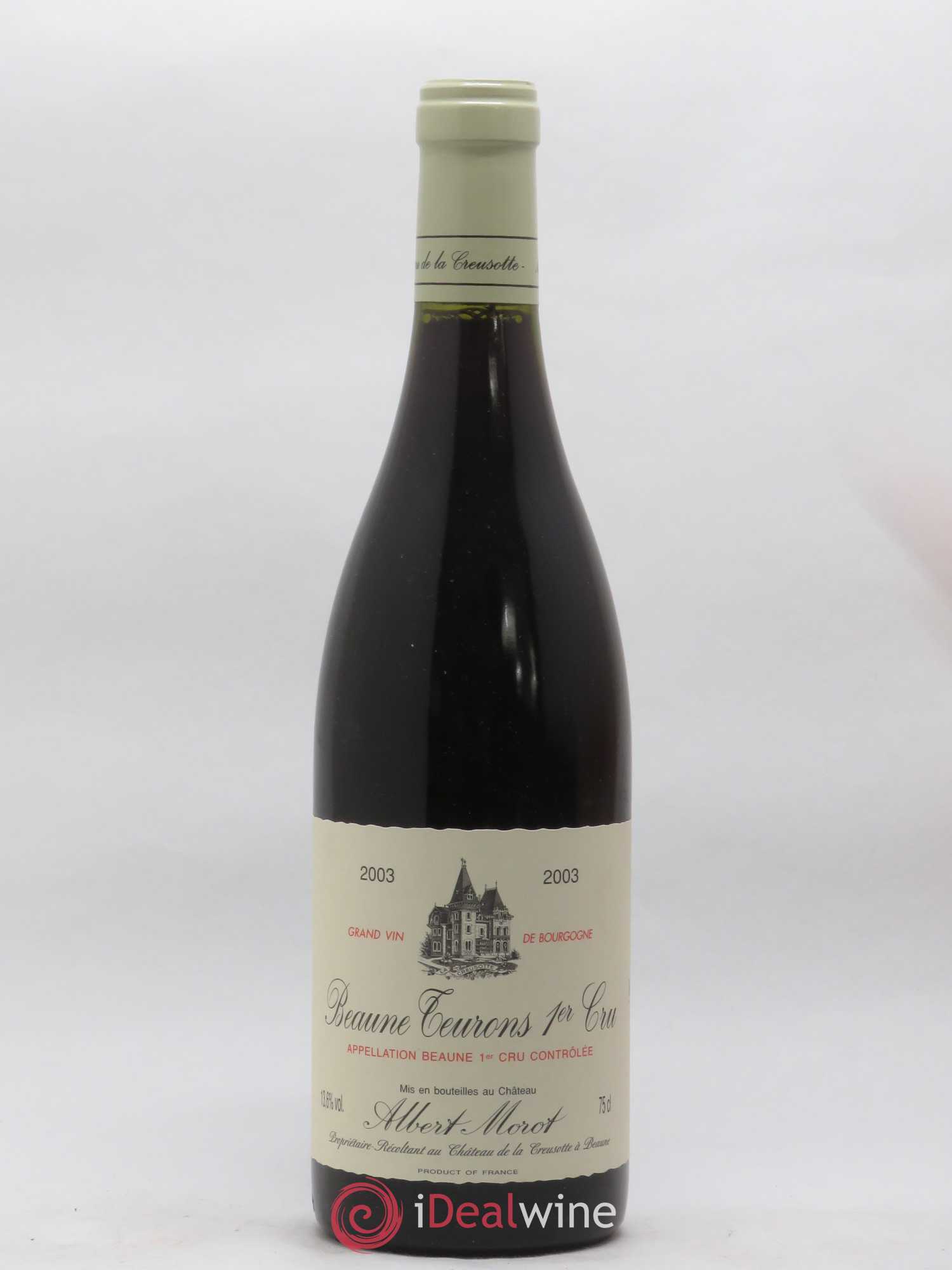 Beaune 1er Cru Les Teurons Domaine Albert Morot 2003 - Lot de 1 bouteille - 0